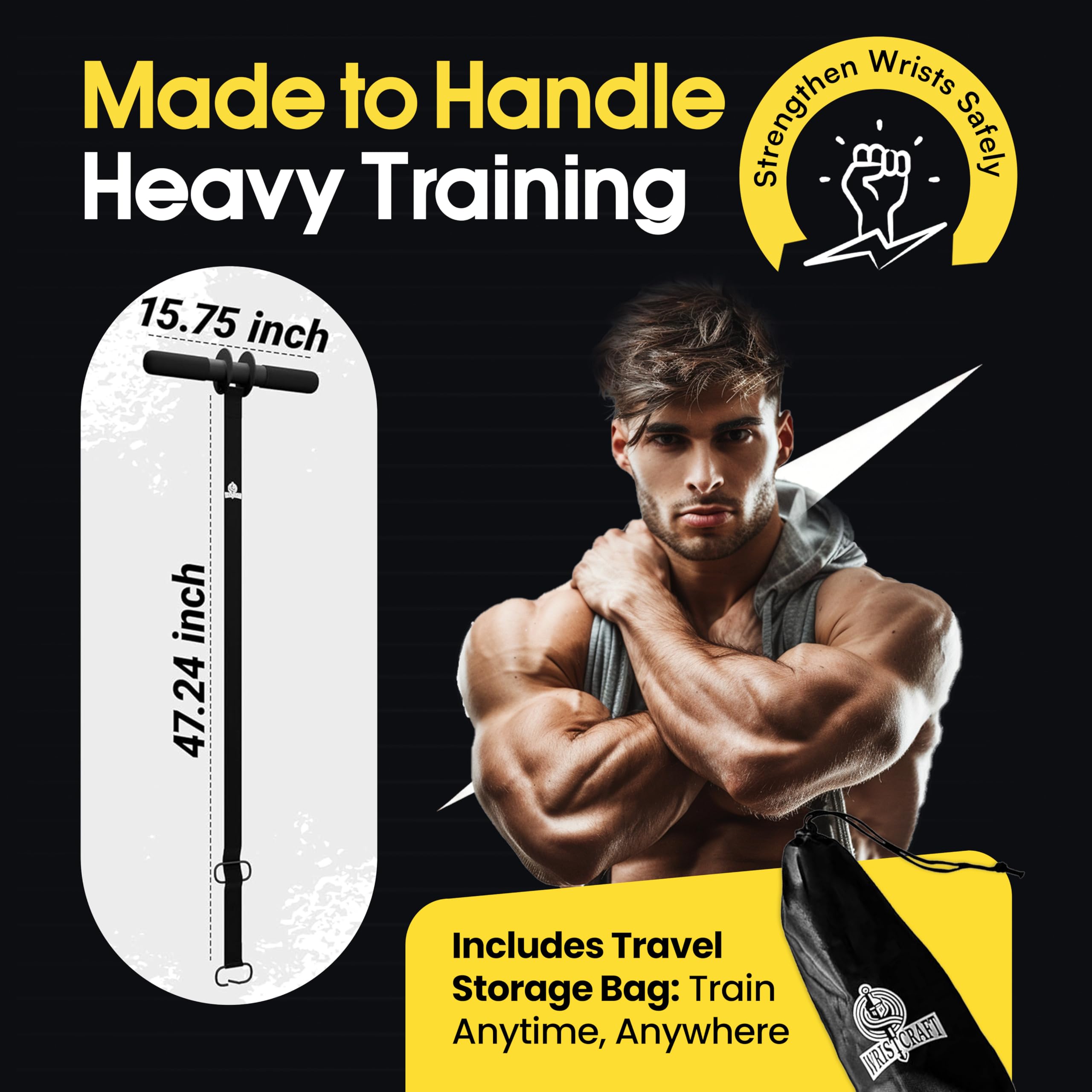 Forearm Strengthener & Hand Grip Strengthener – Wrist Roller, Forearm Exerciser, Forearm Roller, Wrist Trainer for Grip & Arm Workout