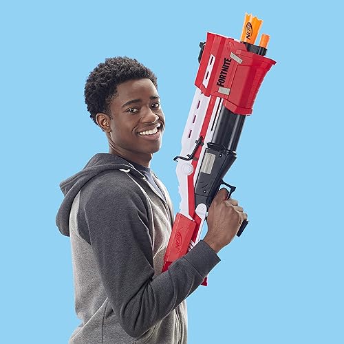 Miniatura 13 de Nerf Fortnite Ts Blaster - Pistola de dardos de acción de bomba, 8 dardos oficiales Mega Fortnite, almacenamiento de dardos, para jóvenes,
