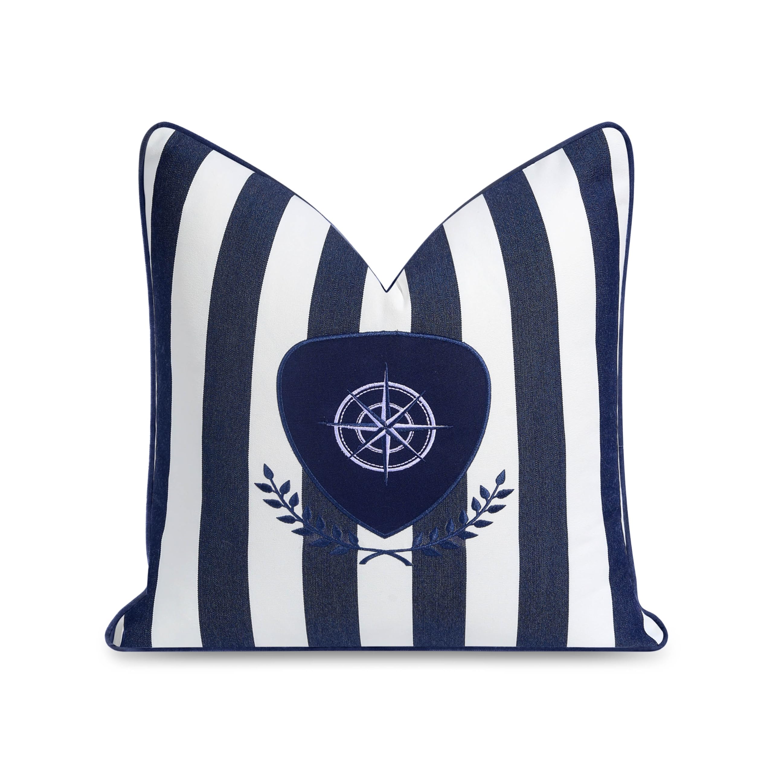 Hofdeco Premium Coastal Outdoor Performance Throw Pillow Cover Only, 18"x18" Water Repellent, UV and Fade Resistant for Backyard, Couch, Poolside,