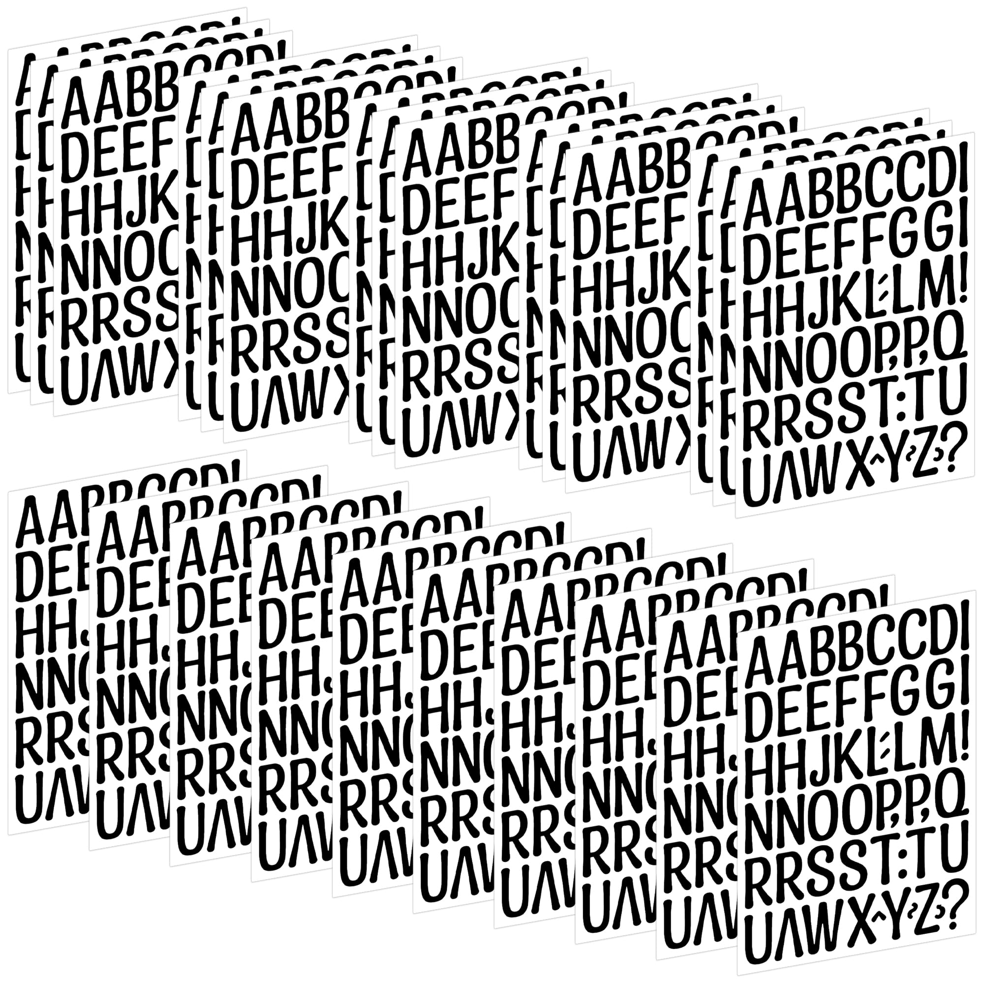 25 Sheets Letter Stickers Alphabet Stickers Vinyl Self-Adhesive Stick on Letters for Scrapbooking Water Bottles Cup Mailbox Custom DIY Crafts Sign