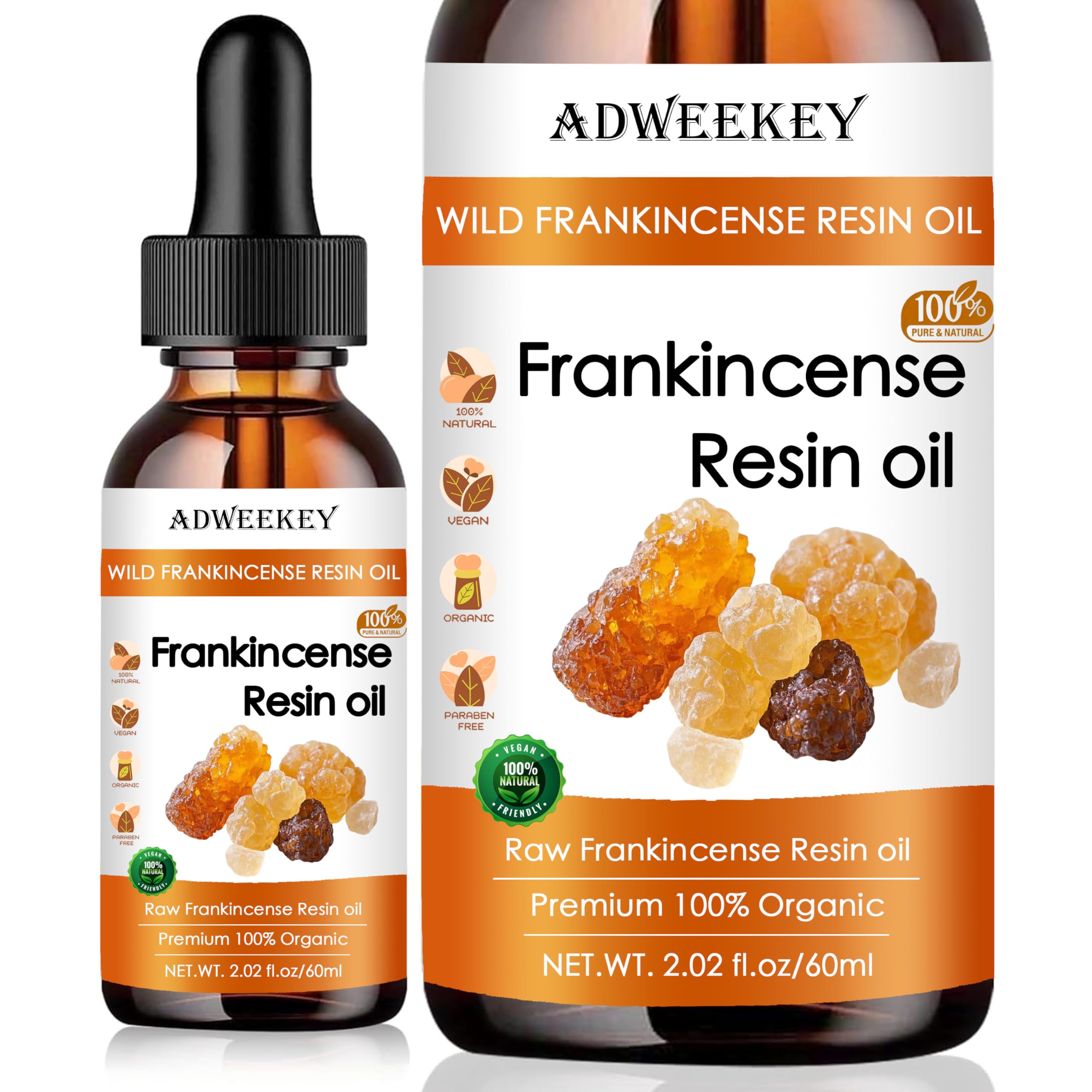 Organic Frankincense Resin Oil for Face - Reduces Fine Lines & Wrinkles, Soothes Irritated Skin, Hydrates & Rejuvenates for Youthful,Ideal for Natural Skincare Routine, 2 Fl Oz