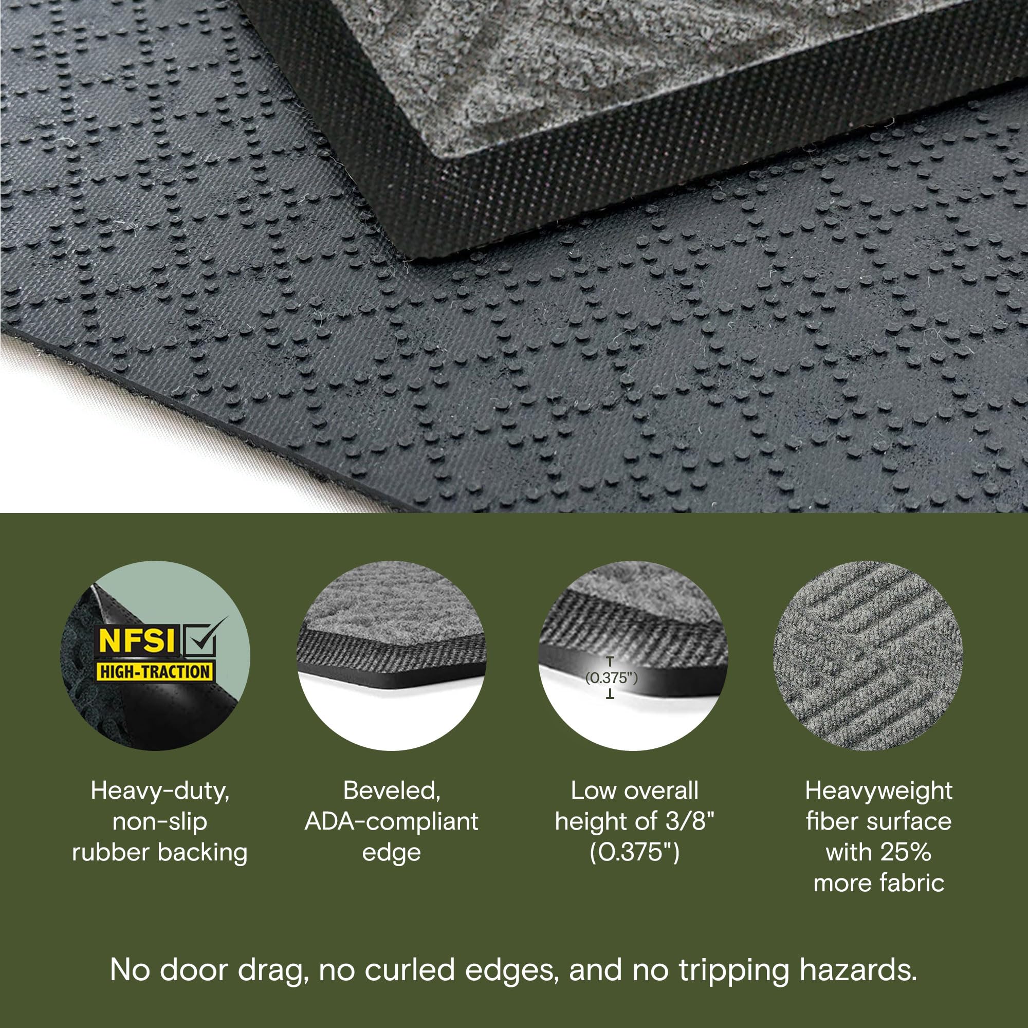 WaterHog Max Diamonds Front Door Mat Indoor Outdoor Entrance, All-Weather — Amazon image 3