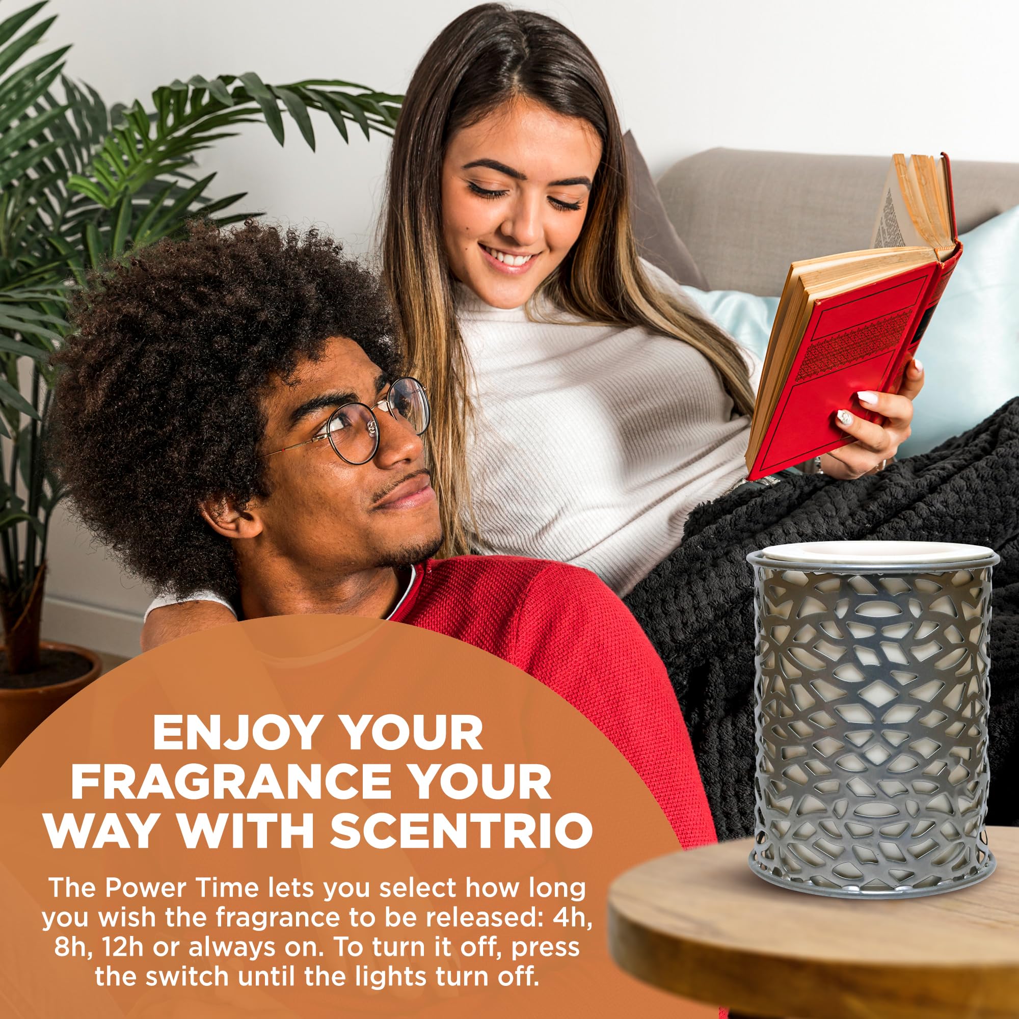 Belle Aroma Electric Wax Warmer - Small & Portable, 3 Temperature Settings, Ideal for Oils & Melts - The Last Wax Warmer You'll Need! - Decorative Lamp with Unique Control Pad - Branch