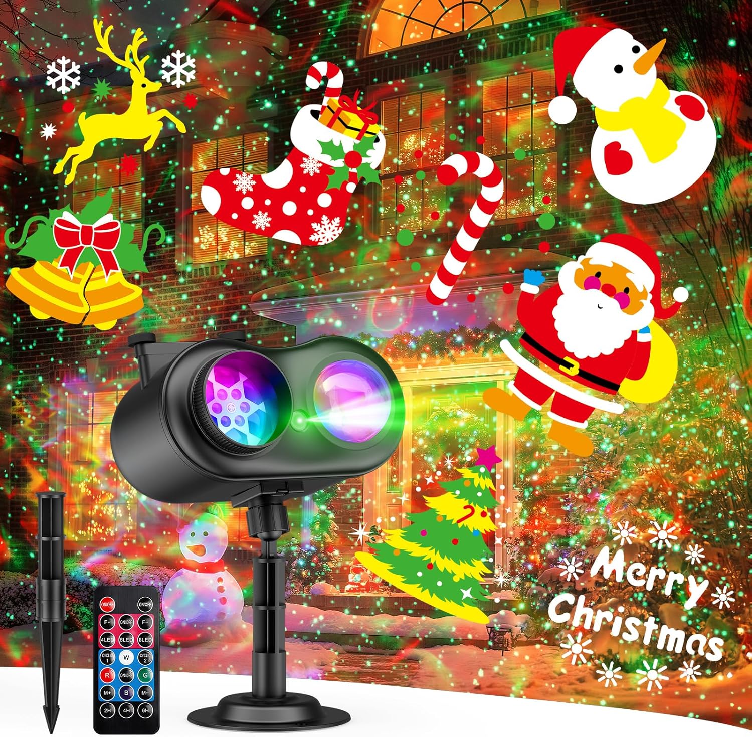 PRANITE Outdoor Christmas Projector Lights Review: 3-in-1 Laser Wave & Slides for Garden Holidays