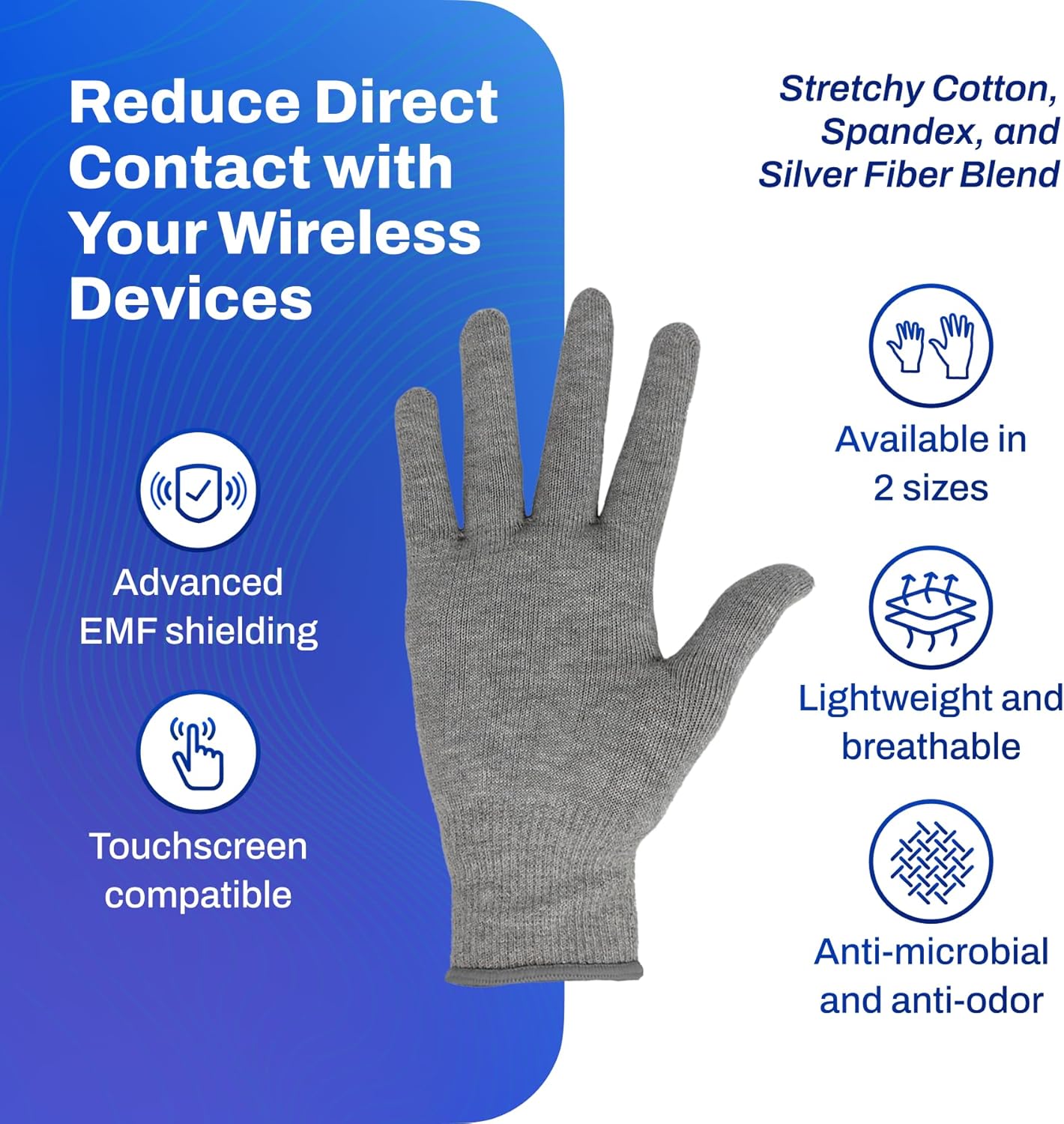DefenderShield E M F Protection for Cell Phone Gloves – Computer & Cell Phone Touch Screen Gloves – Comfortable
