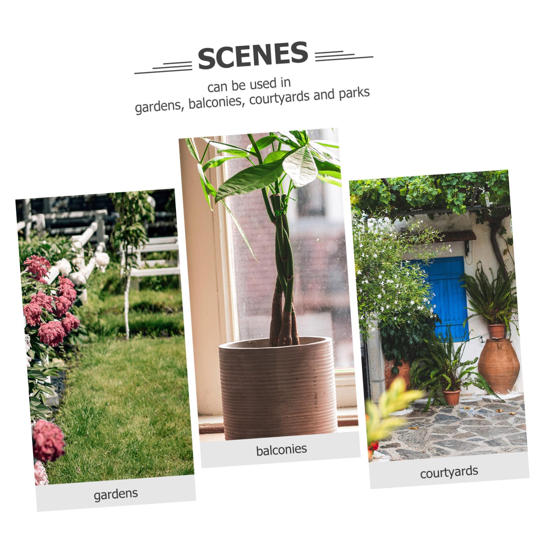 Toyvian Pot de Fleurs Ciment Créatif Jardinière Intérieur pour Plantes Fleurs Maison Bureau Balcon Jardin