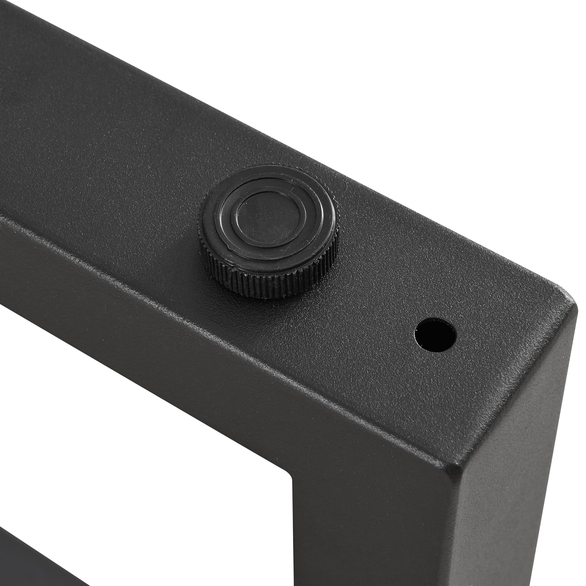 [en.casa] Conjunto de 2 Patas Lunderskov para Banco Mesa de Centro DIY Patas para Muebles Rectangulares Armazón de Mesas Auxiliares con Tornillos de Fijación Ajustables Acero 35x50cm - Negro