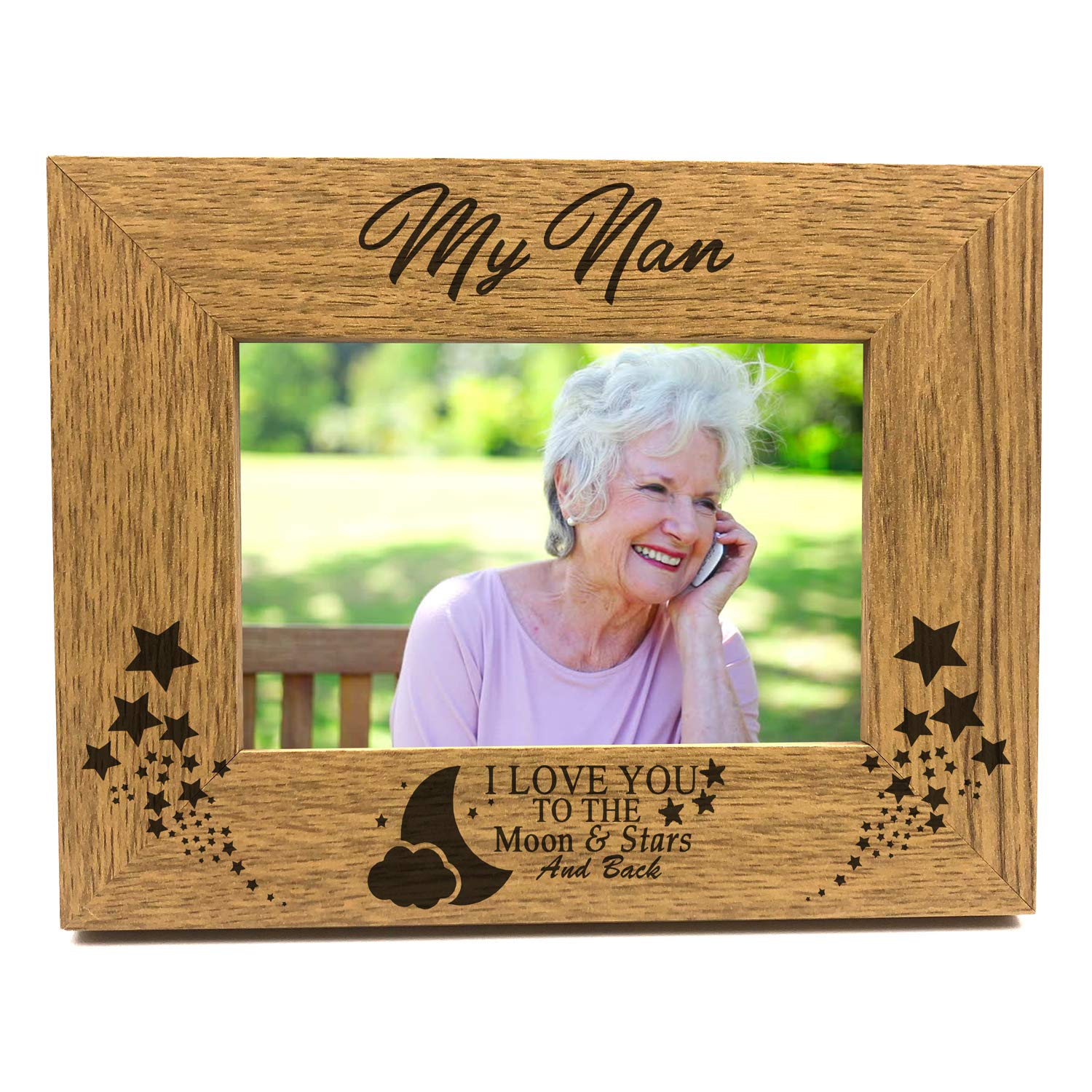 Ukgiftstoreonline My Nan Love You To The Moon And Back Photo Frame Gift (8 X 10 Inch)