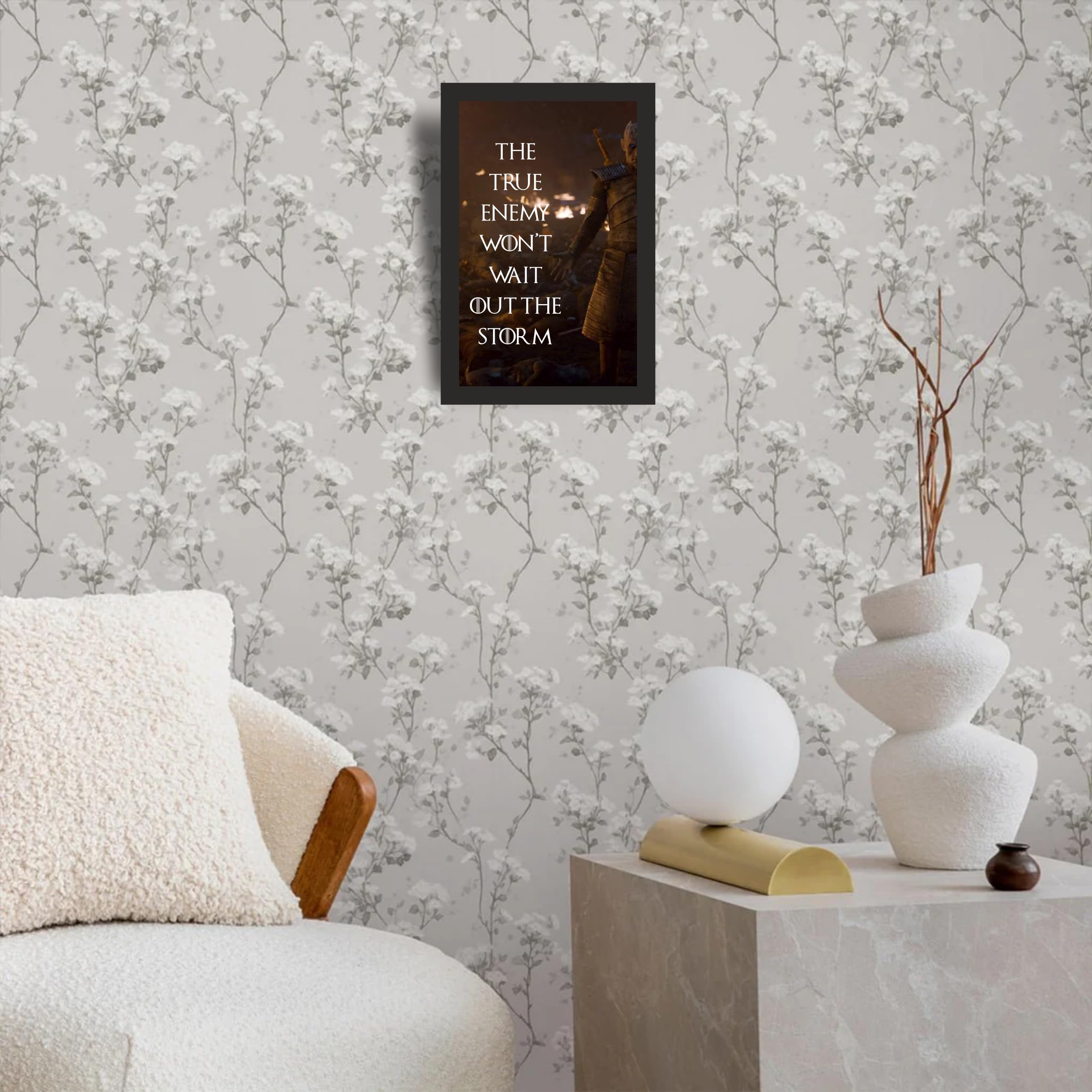 True Enemy Fire Battle Wall Art Photo Frame A4 Black