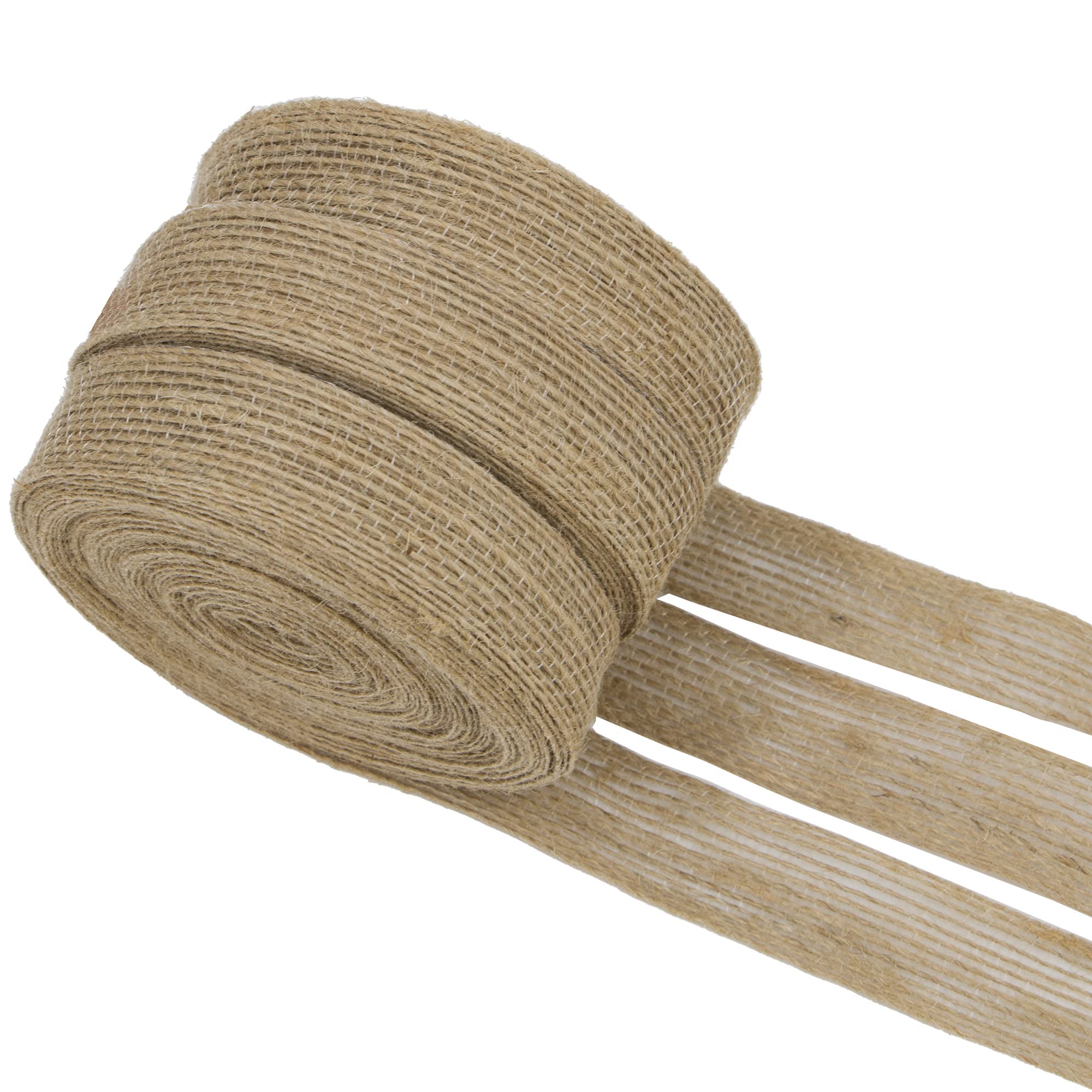 Time to Sparkle 2CM*30M Jute Craft Ribbon Burlap Rustic Hessian Ribbons for Crafts Gift Wrapping Hessian Fabric Burlap Ribbon 1 Set (3Rolls 2cm*10m/Roll) Brown - Image 4