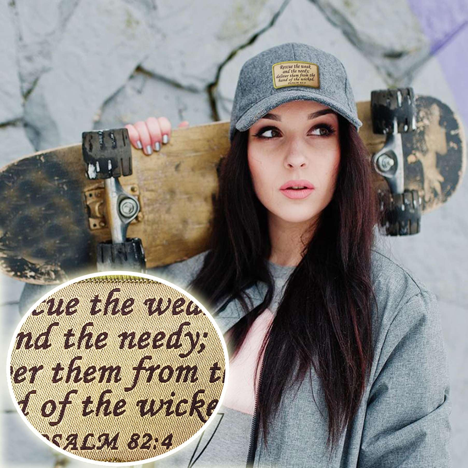 Psalm 82:4 Embroidered Morale Patches - 2 Pack Hook & Loop Tactical Applique For Hats, Bags, Gear