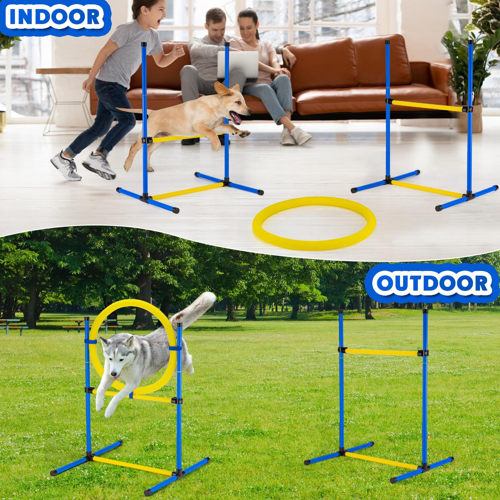 Dog Agility Training Equipment 16 Pcs Course Dog Agility
