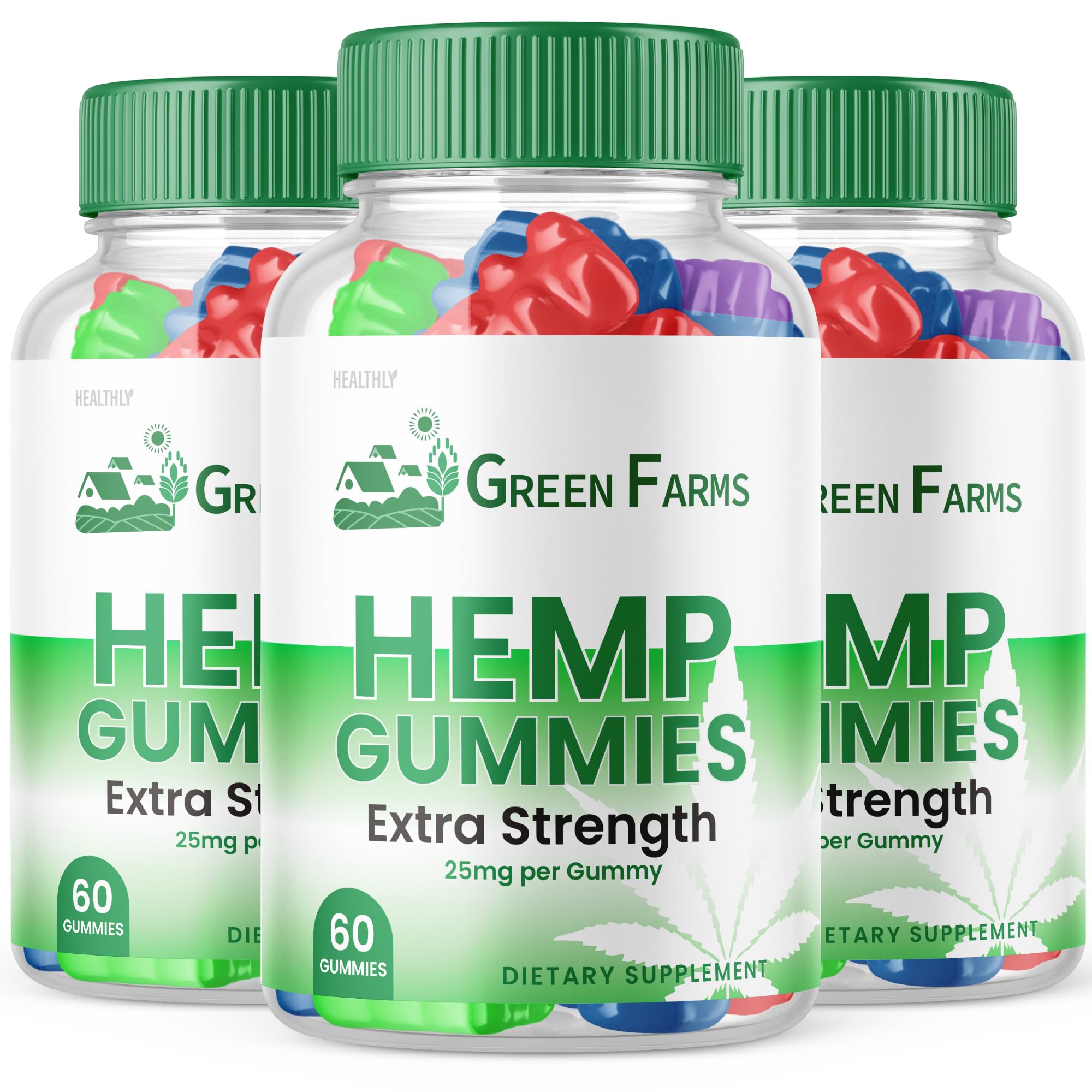 Amazon.com: (3 Pack) Green Farms Hemp Gummies - Official Formula - Green  Farms Gummies with Hemp Extract 500 mg Extra Strength Performance Hemp  Blend, Great Taste, Big Size Gummy, New 2023 1500mg (