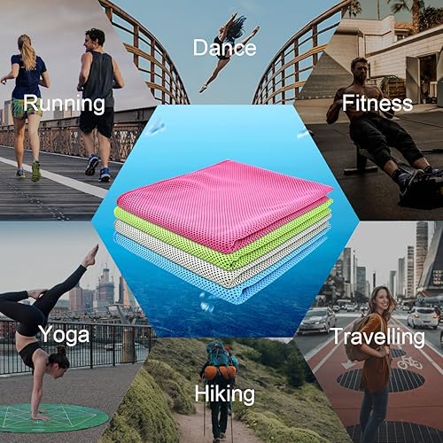 Miniatura 5 de Vofler - Toalla de enfriamiento 4 unidades de microfibra fría fría para la cabeza (40 x 12 pulgadas) para atletas, hombres, mujeres, jóvenes,