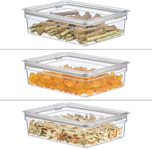 Miniatura 3 de IDESIGN The Fresh Collection - Contenedor de almacenamiento grande y corto para productos secos, 7.85 pulgadas de largo x 10.5 pulgadas de alto x 3