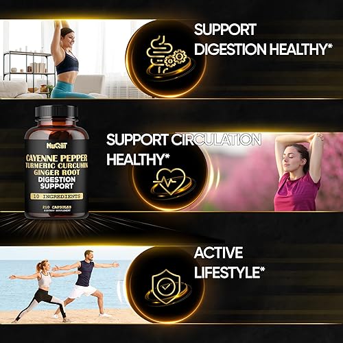 Miniatura 3 de Extracto 101 Suplemento de pimienta de cayena con raíz de cúrcuma y curcumina, raíz de jengibre, corteza de canela de Ceilán y más - Sistema