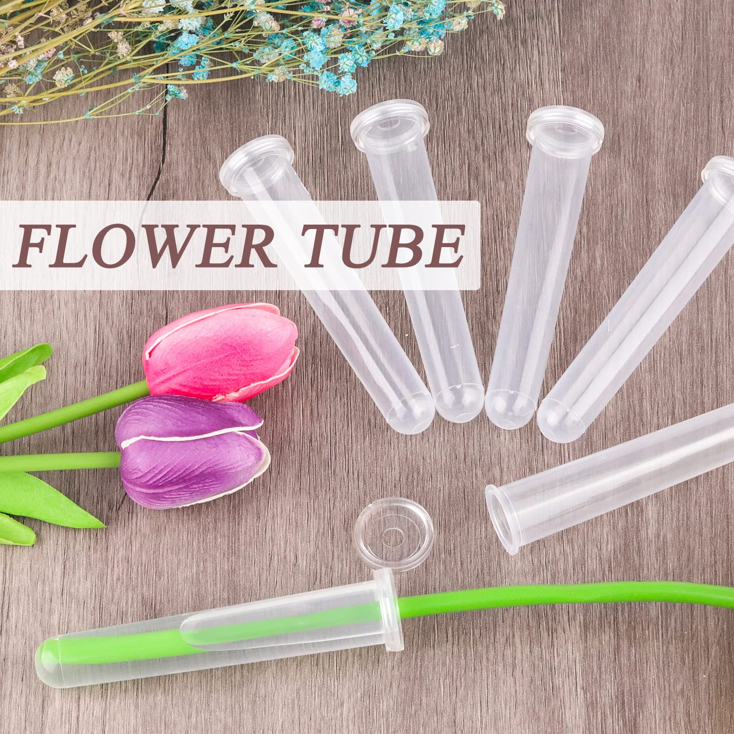 Ezranova 10 stuks bloemenbuisjes, waterbuisjes met doppen, herbruikbare en duurzame reageerbuisjes, geschikt voor bloemenwinkels, restaurants, cafés, slaapkamer