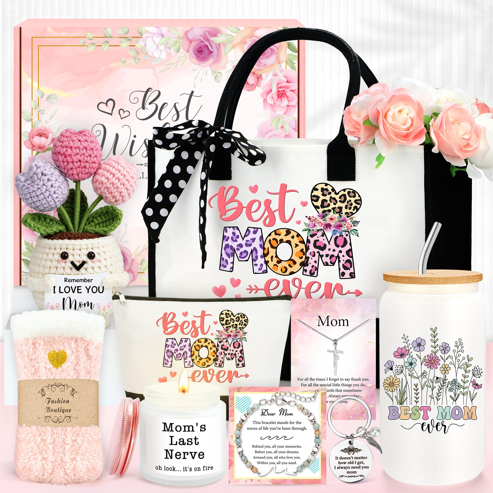 Gifts for Mom Birthday Gifts for Mom from Daughter Mothers Day Gift Ideas for Mama Best Moms Ever Gift Stuff Happy Birthday Mother Present Basket from Son Unique Things for Mothers Who Have Everything