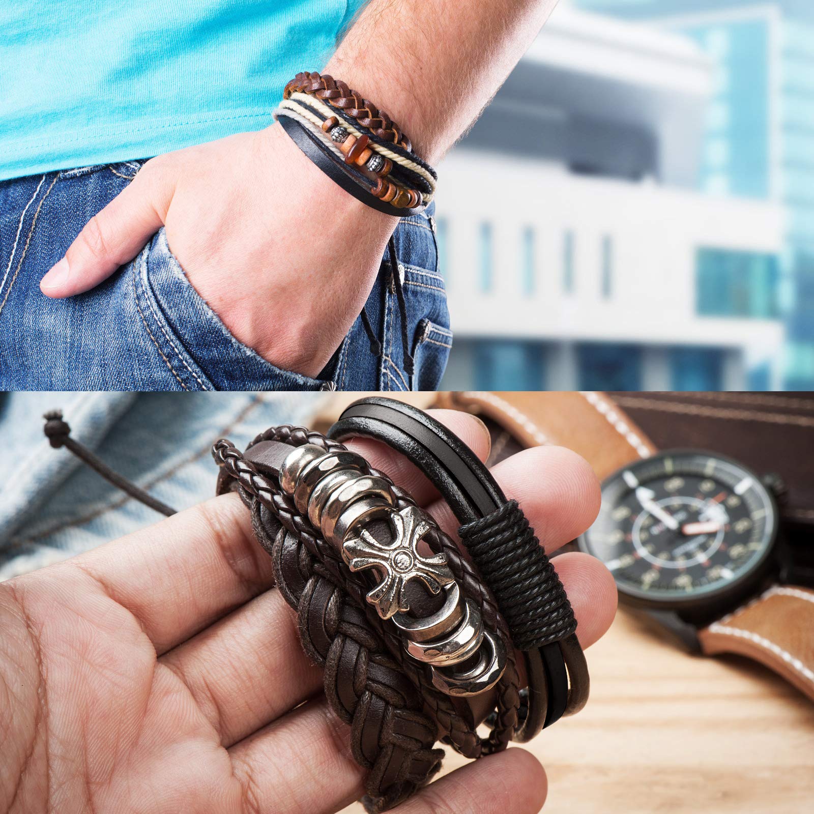 GORGECRAFT 11Yds 3mm Flat Genuine Leather Cord String 2mm Thick Natural - View #5