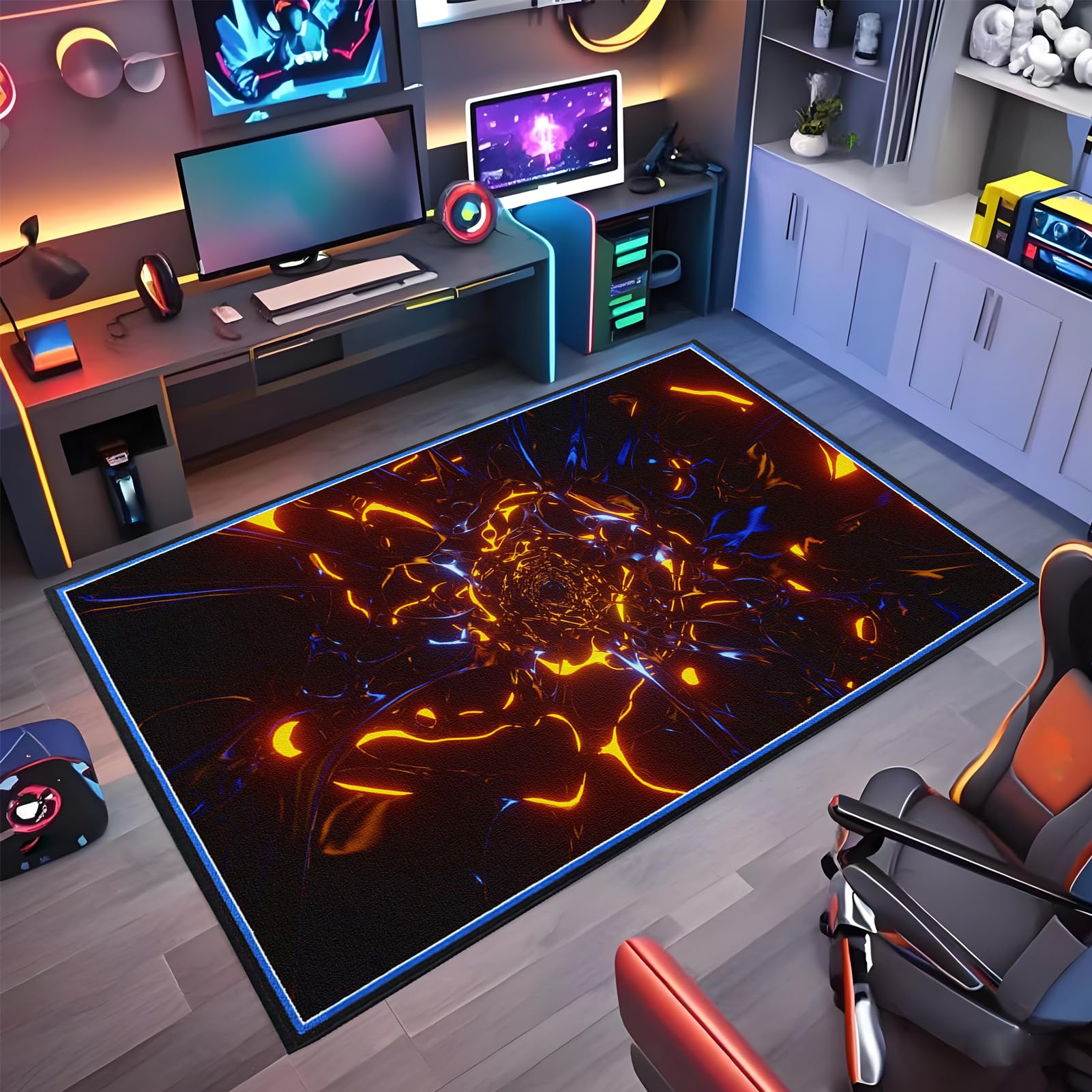 Gaming Chair Mat Non-slip Office Chair Mat for Hardwood Floor 100 x 120 cm Heavy Duty Office Chair Mats for Carpeted and Hardwood Floor Multi-Purpose Floor Protector for Home Office Gaming Room