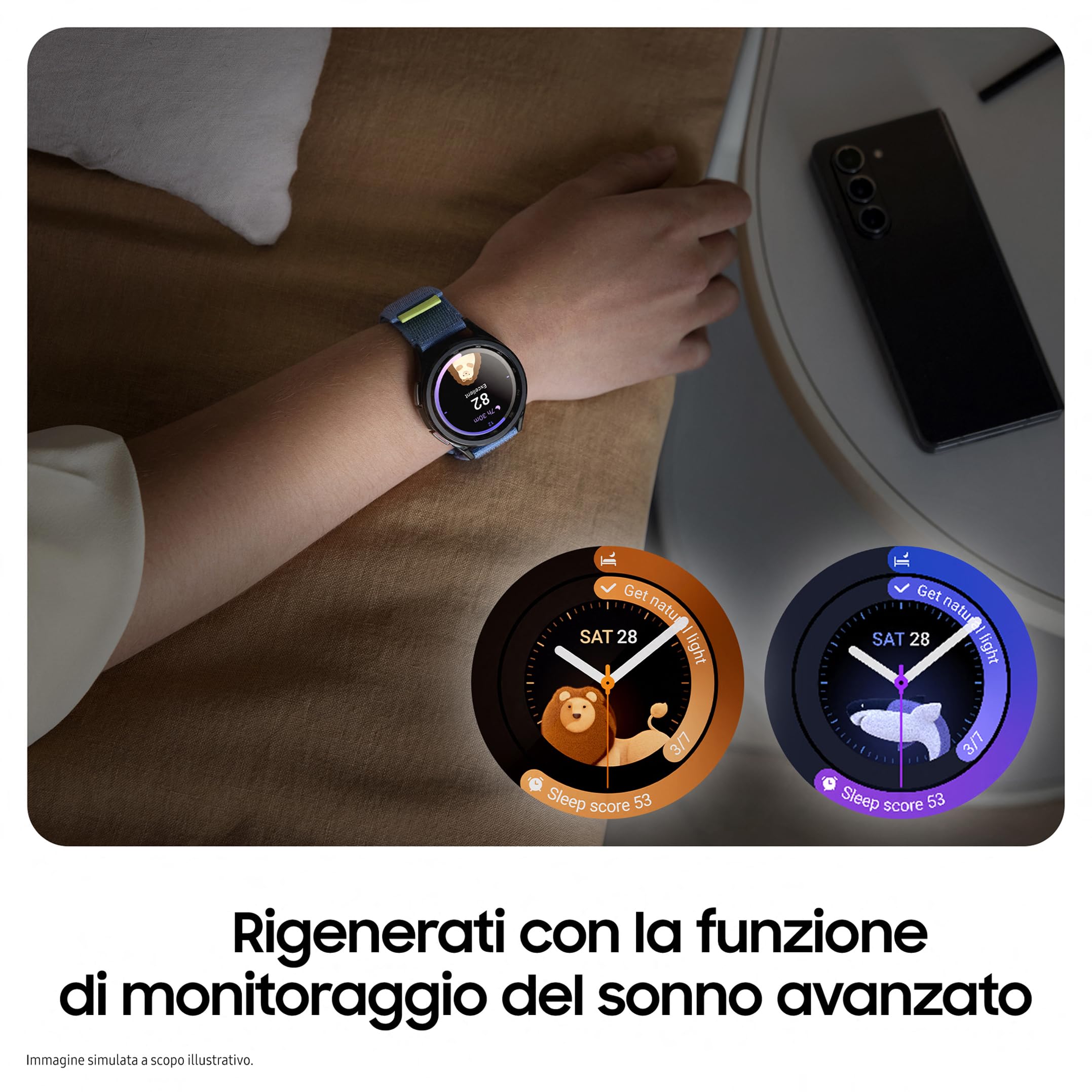 Samsung Galaxy Watch6 Classic 47mm Smartwatch Fitness Tracker, Monitoraggio Benessere, Batteria a lunga durata, Bluetooth, Ghiera Interattiva in Acciao Inox, Graphite [Versione italiana]