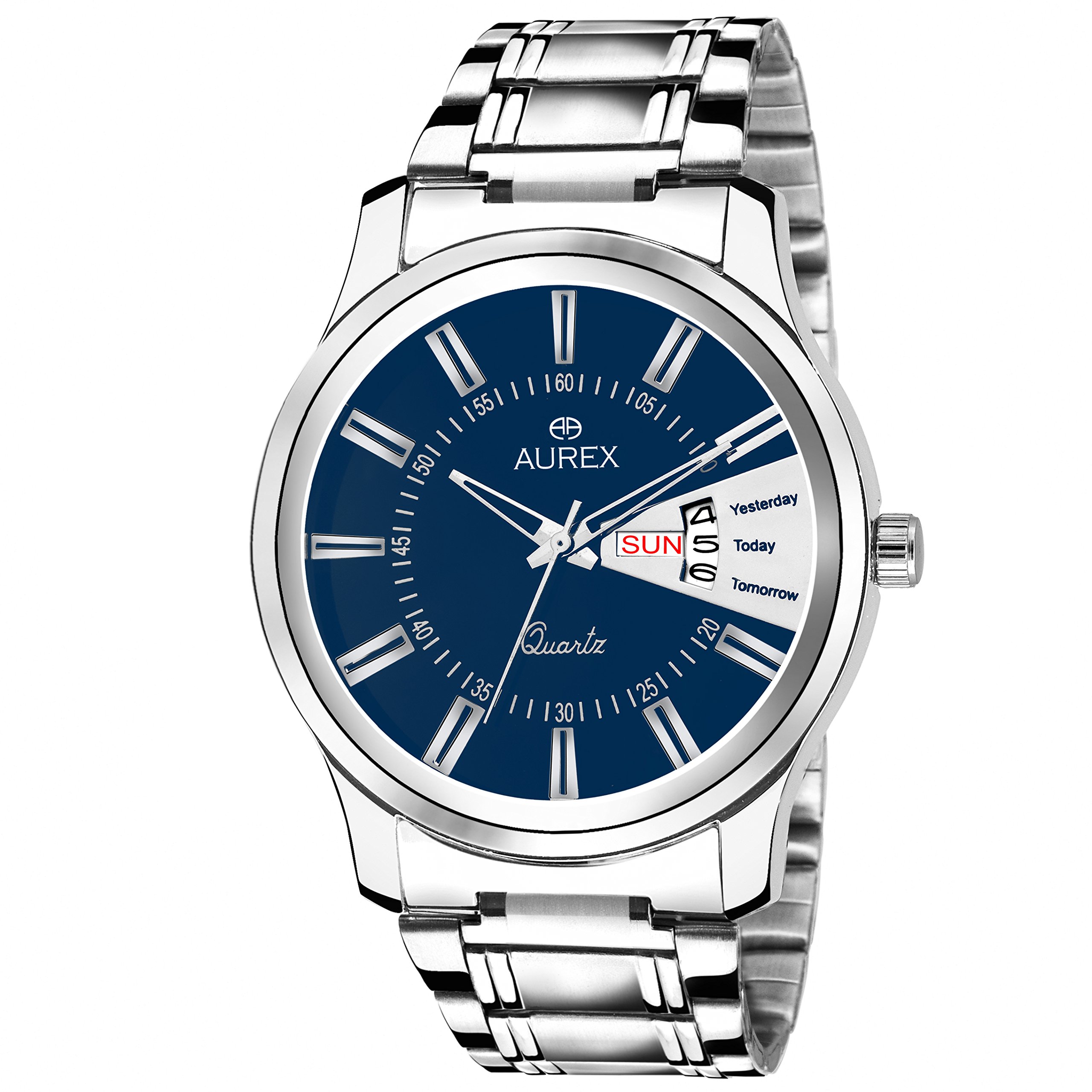 AUREXAnalog Blue Dial Day and Date Functioning Men's and Boy's Watch (AX-GR139-BLC)
