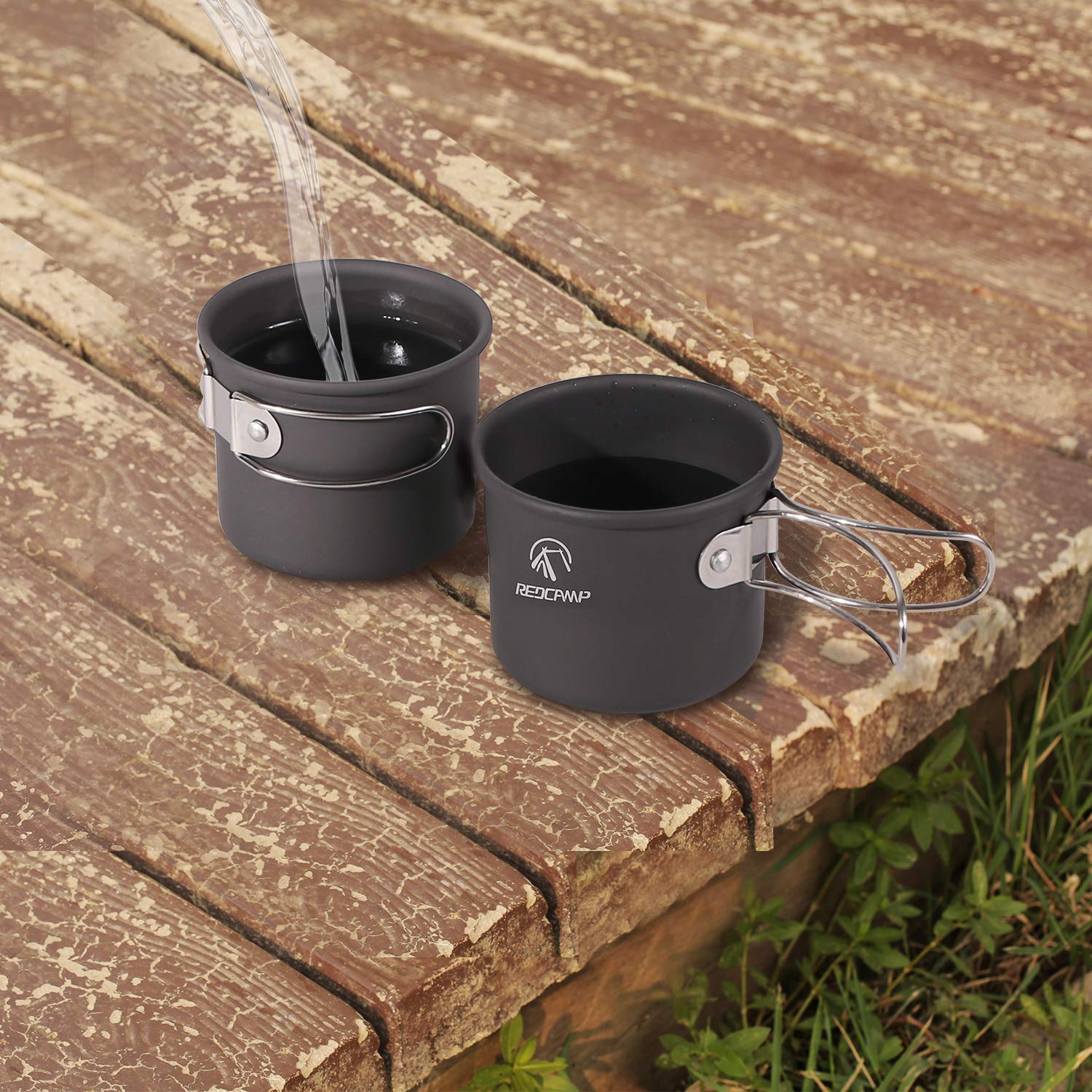 Amazon.com : REDCAMP Aluminium Camping Cup Coffee Mug with Foldable  Handles, 150ml Small Ultralight Backpacking Cup for Outdoor Cooking Hiking  : Sports & Outdoors