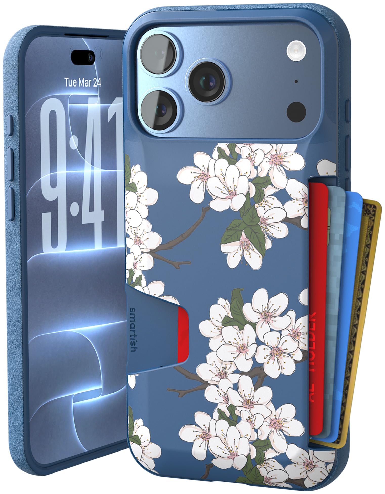 Smartish iPhone 18 Pro Max/17 Pro Max Case, Wallet Slayer V1, Blossom