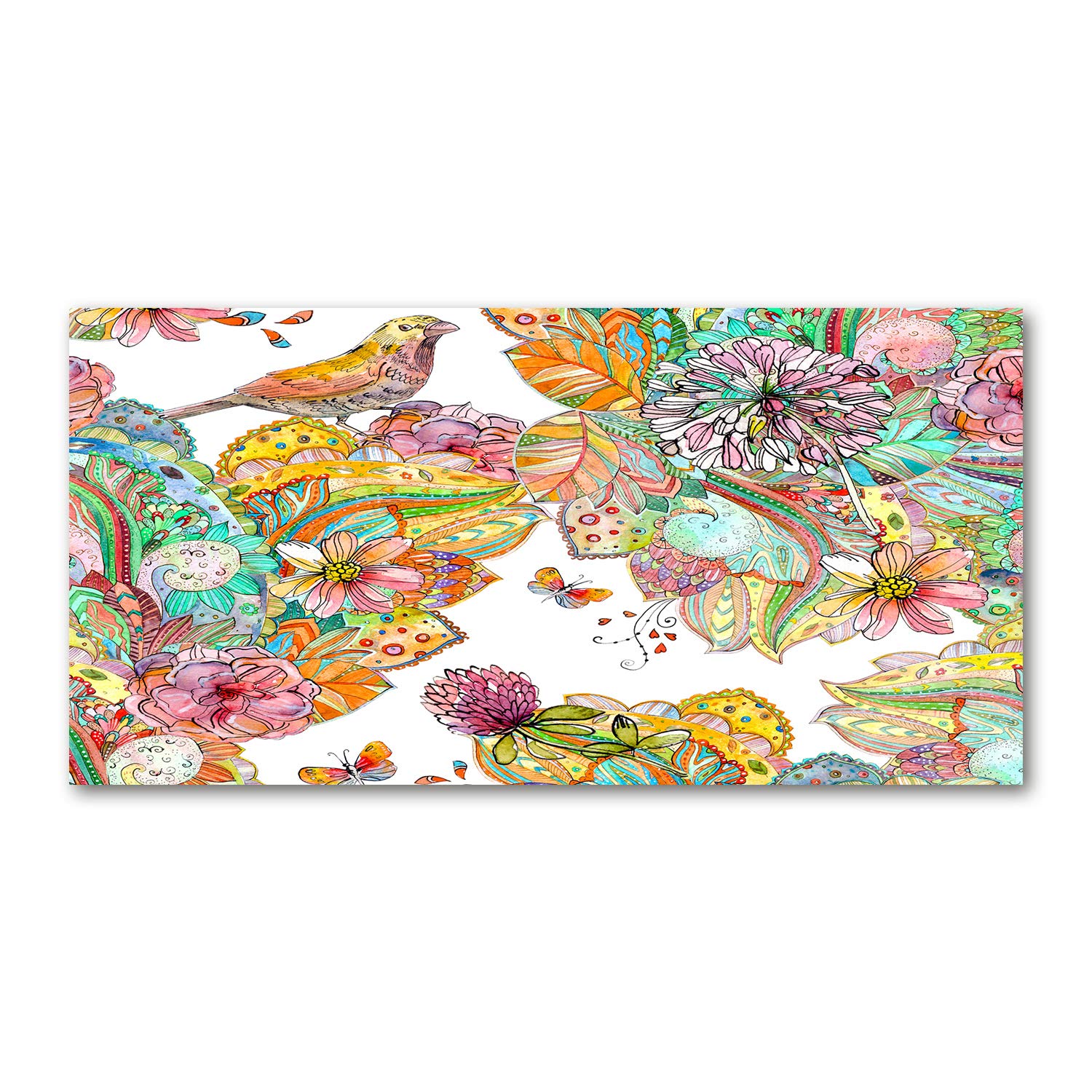 Tableau en verre acrylique Tulup 140x70cm au design premium d'oiseaux
