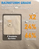 Vista 16 de Sombrero de lluvia impermeable para mujer, ala ancha, UPF50+, sombrero de sol de vaquero para hombre, plegable, suave, flexible, sombrero de playa