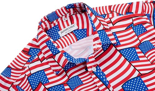 Miniatura 4 de J&DHUASHA Camisas hawaianas para hombre, estilo casual, con botones, manga corta, Aloha Beach