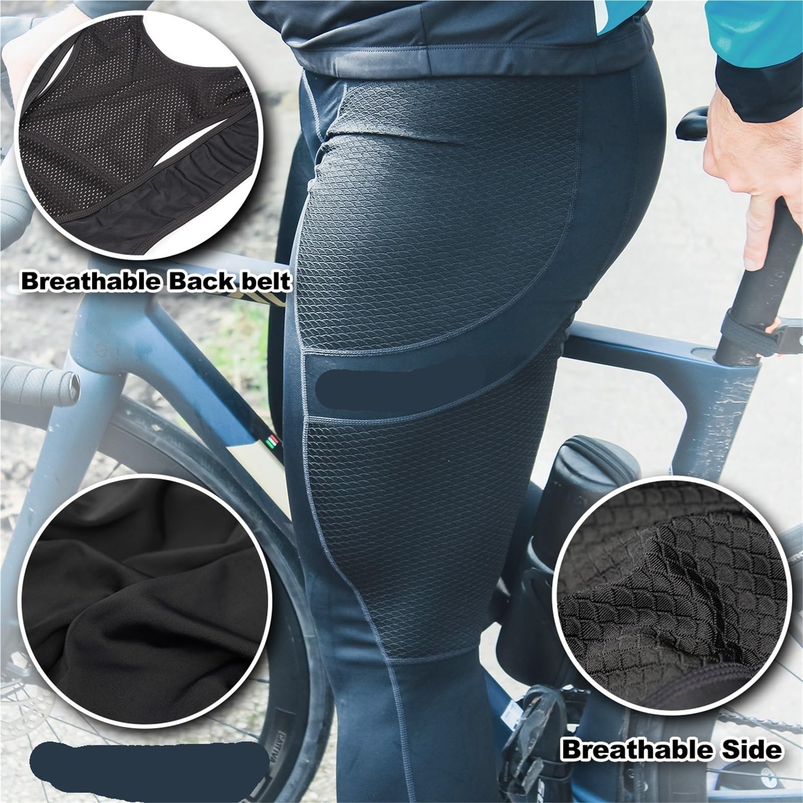 Salopette Ciclismo Pantaloni con Bretelle da Ciclismo Estivi Uomo Imbottitura in Gel Lunghi