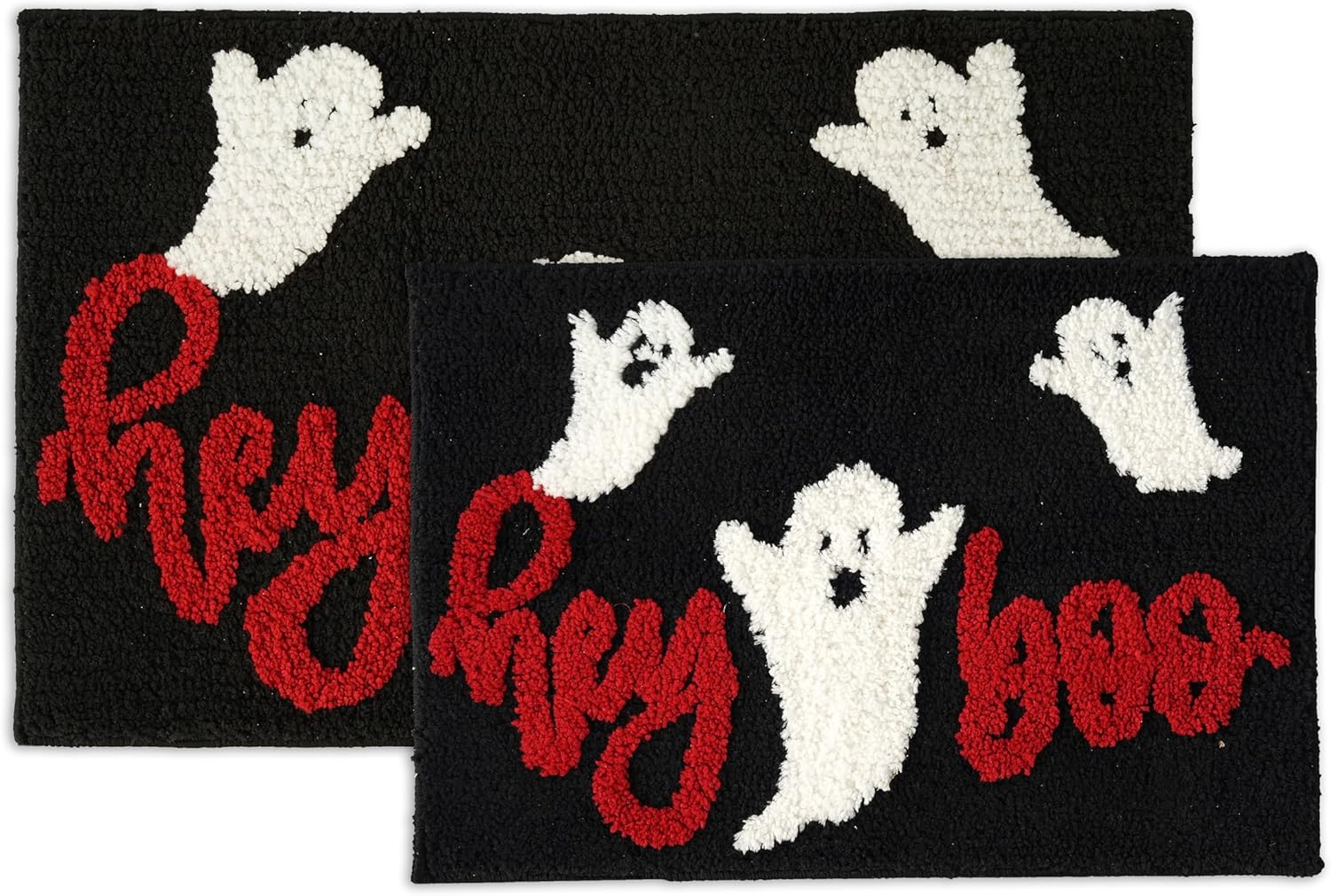 Lane Linen Halloween Bathroom Rugs Sets 2 Pc, Extra Soft Absorbent Premium Bath Halloween Mats For Bathroom Sets, Non Slip Bathroom Mat Set, Bath Mats For Bathroom Floor- 20' x 32'/17' x 24' - Hey Boo 20" x 32" Plus 17" x 24" Hey Boo