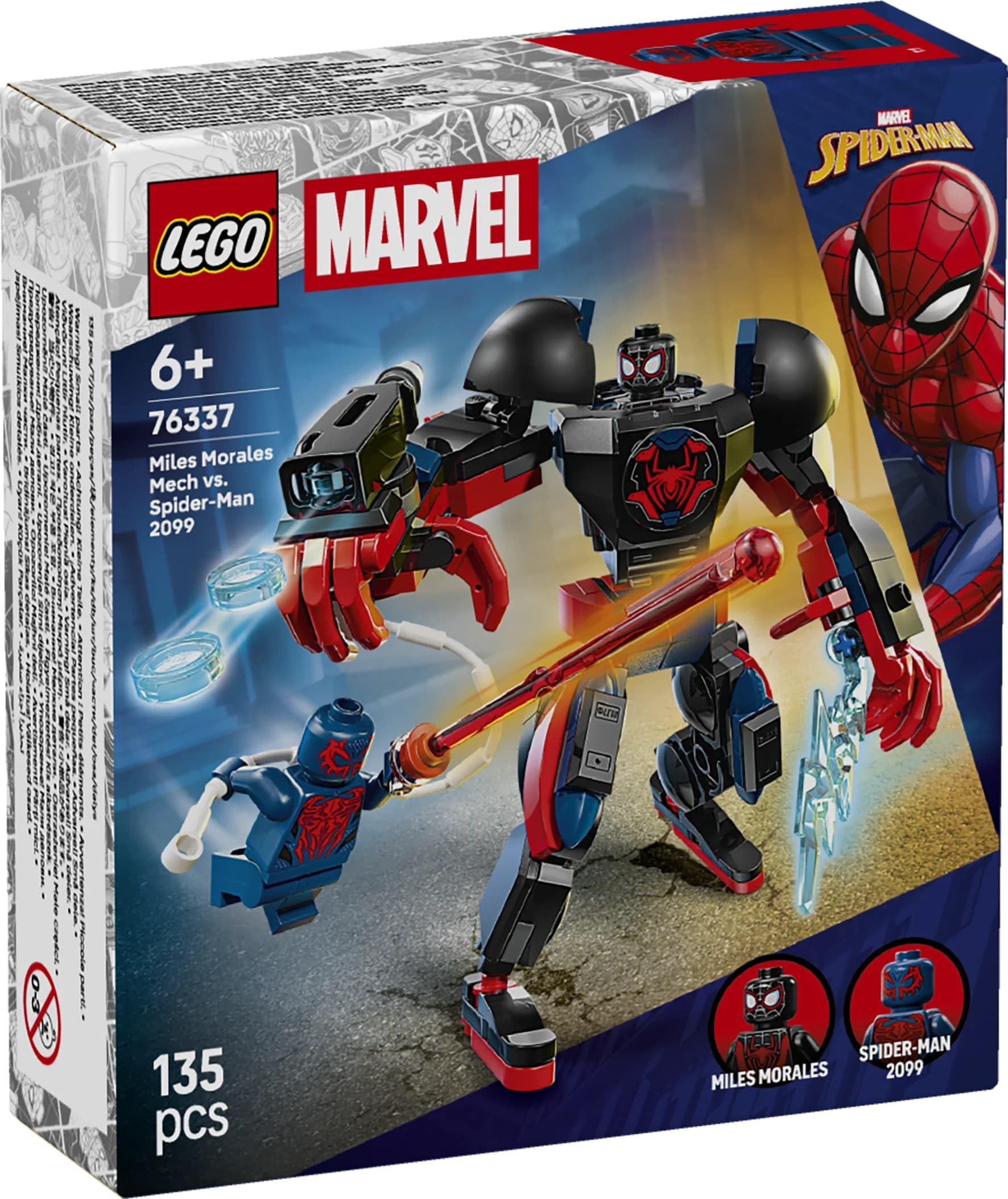 LEGO ǀ Marvel Miles Morales Mech vs. Spider-Man 2099 - Fully Jointed Super Hero Building Toy - 76337 — Amazon image 9