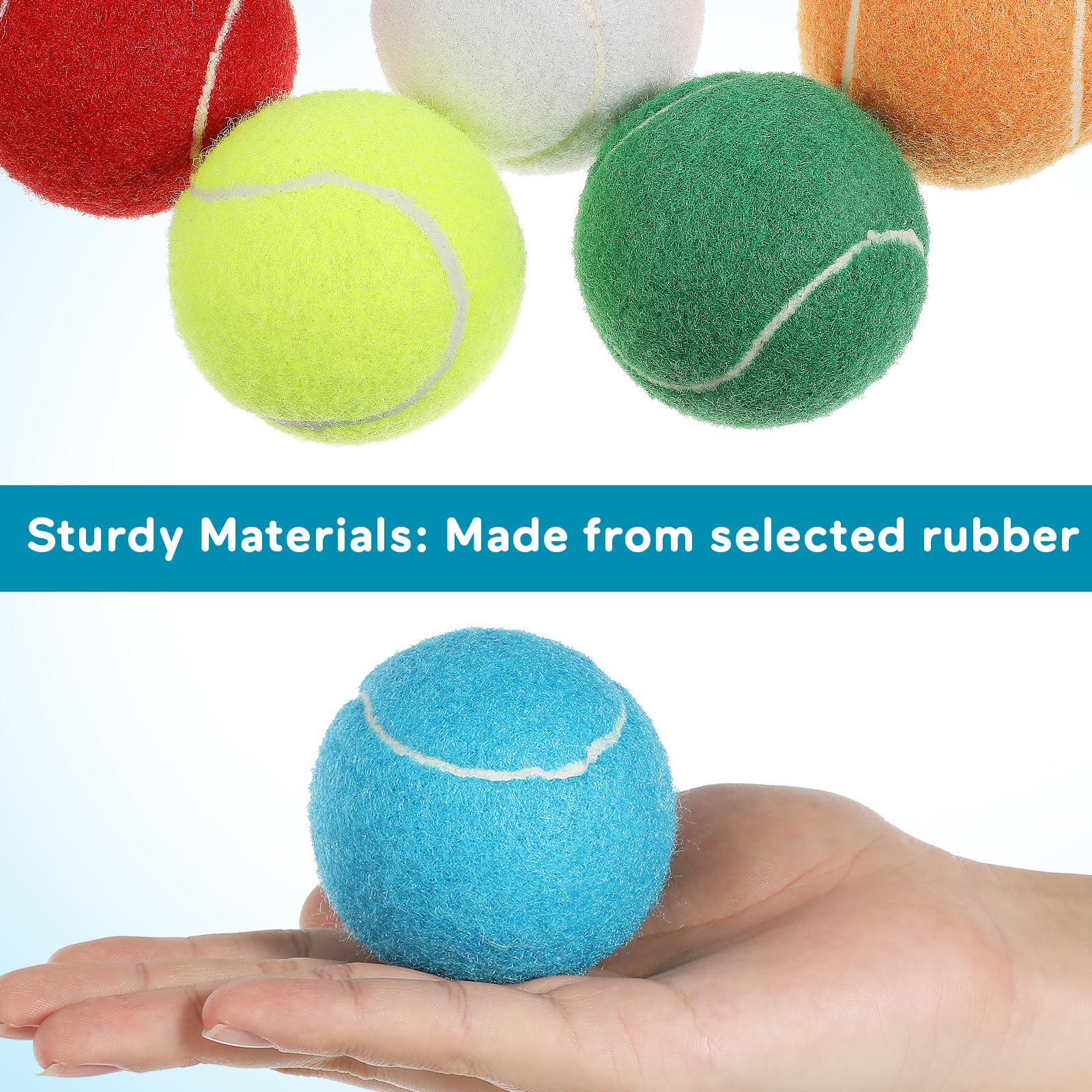 Toyvian 12stücke Teiliges Hundespielzeug Tennisbälle aus Robustem Gummi mit Glatter Oberfläche Sicher für Kleine Hunde und Welpen Inklusive Praktischem Netzbeutel für Zufällige Farbe