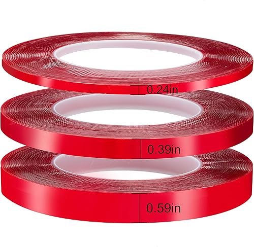 Jackwood Cinta de montaje acrílica de doble cara de 33 pies (paquete de 3) resistente a la intemperie para exteriores e interiores, soporta cosas