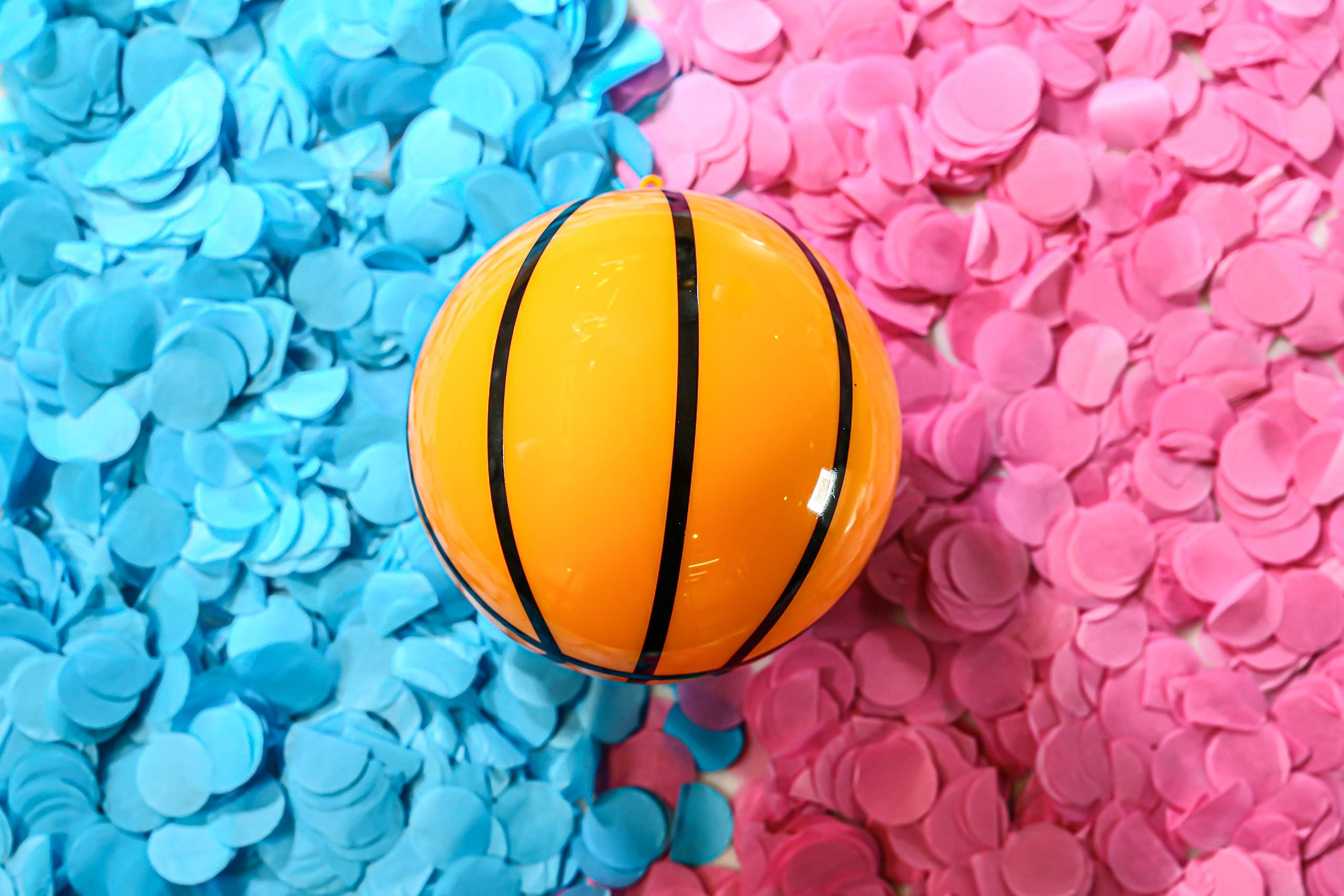 Buy Gender Reveal Confetti Basketball Blue and Pink Confetti Kit To