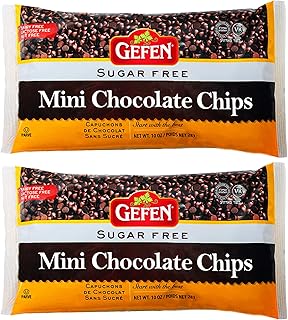 Gefen Mini Chocolate Chips, Sugar Free, 10oz (2 Pack) Dairy Free, Nut Free, Lactose Free