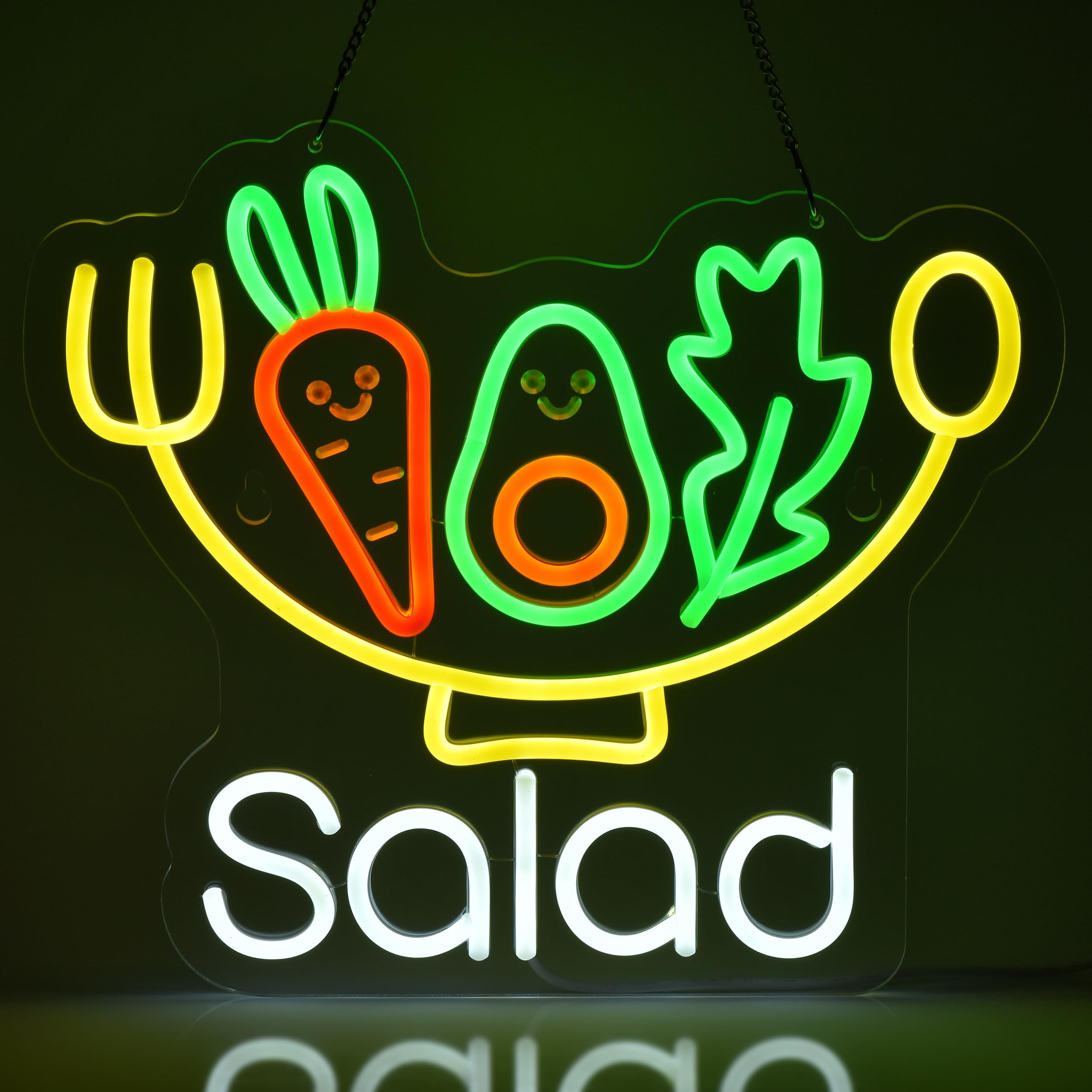 Amazon | JOMOBUTY サラダ Salad ネオンサイン 多階段調光可 LED 洋食