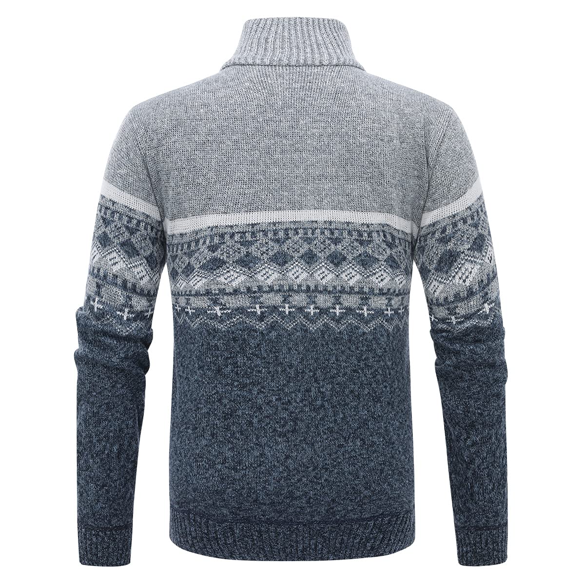 YOUTHUP Cardigan da Uomo Giacca con Maglione Maglia Manica Felpa Lungan Zip Righe Caldo Invernale Outwear Tops