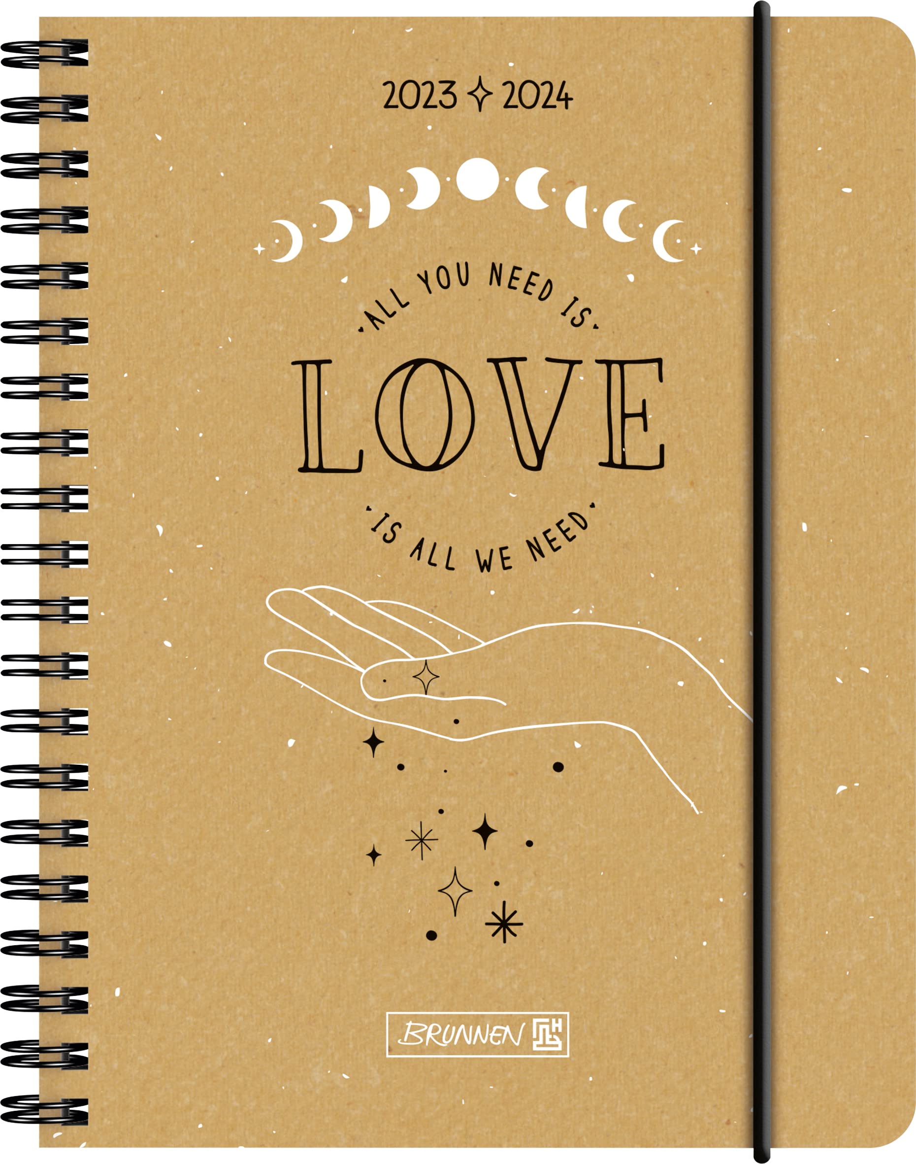 BRUNNEN School Calendar "Love" 2023/2024 2 Pages = 1 Week A6 Natural
