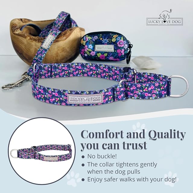 Foto 6 de 8 de Lucky Love Dog Martingale - Collar de perro ajustable, antideslizante, duradero y suave para perros machos…