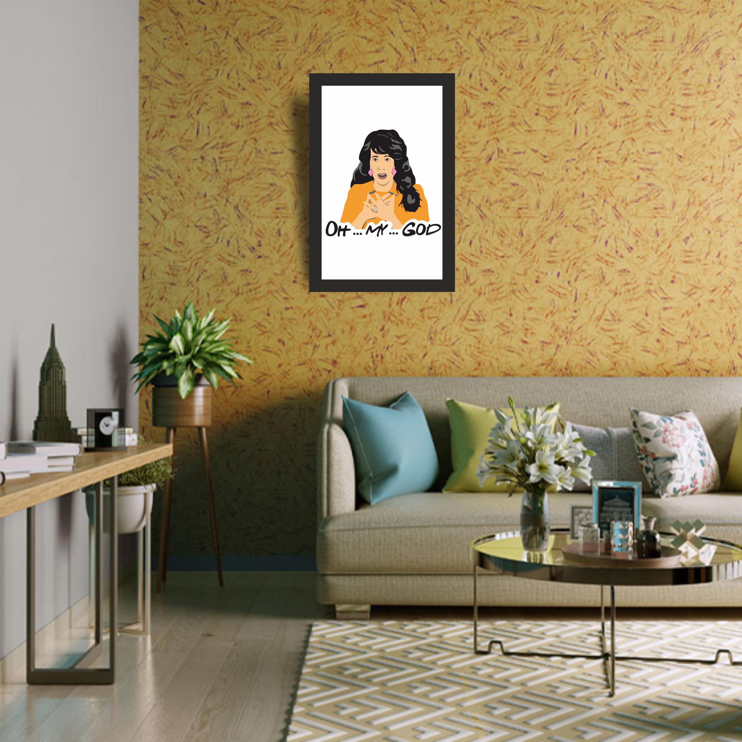 Friends Janice Oh My God Portrait Photo Frame A4 Black