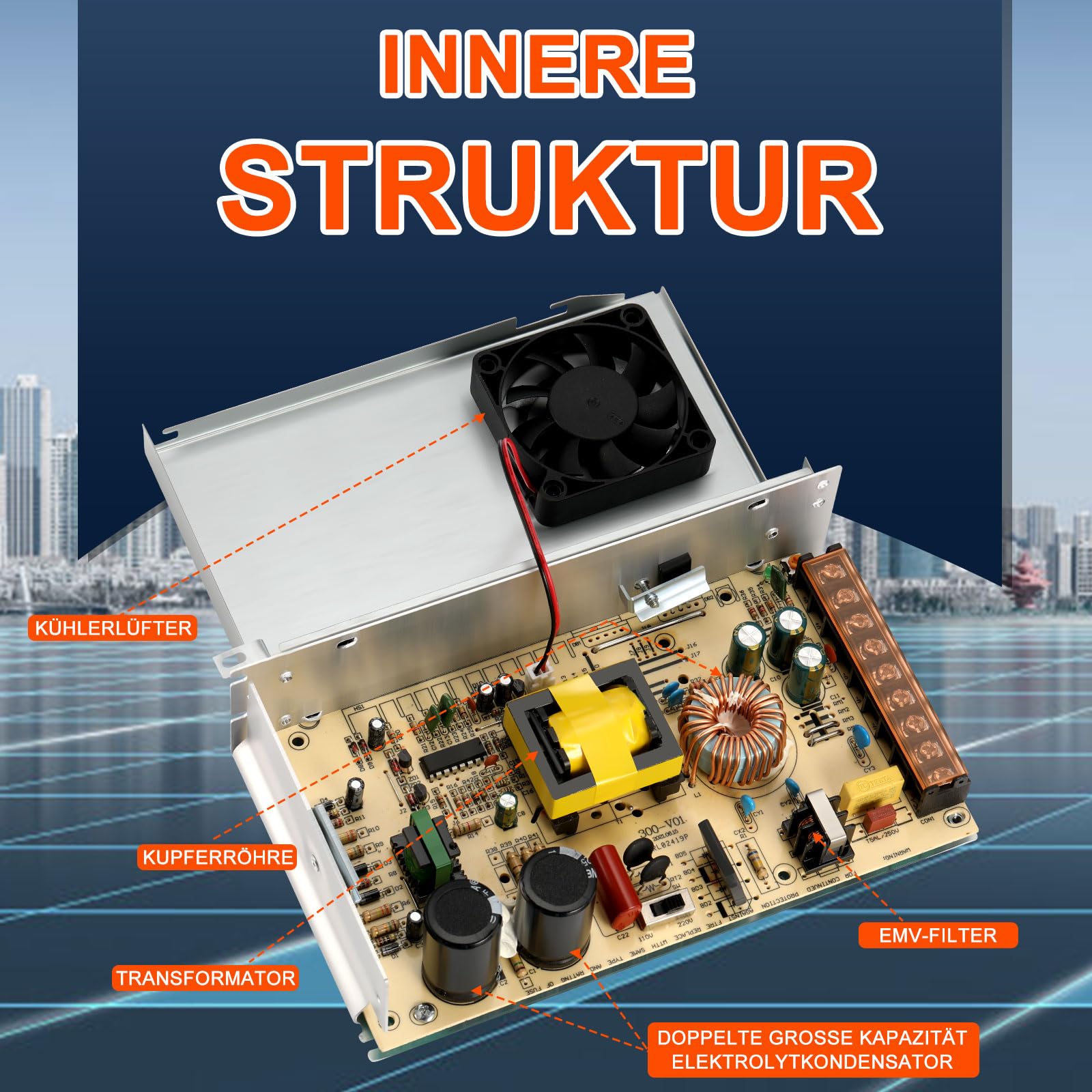 Produktbild von Schaltnetzteil 12V 20A 240W Für LED-Streifen & 3D-Drucker – Zuverlässiger Trafo AC Auf DC