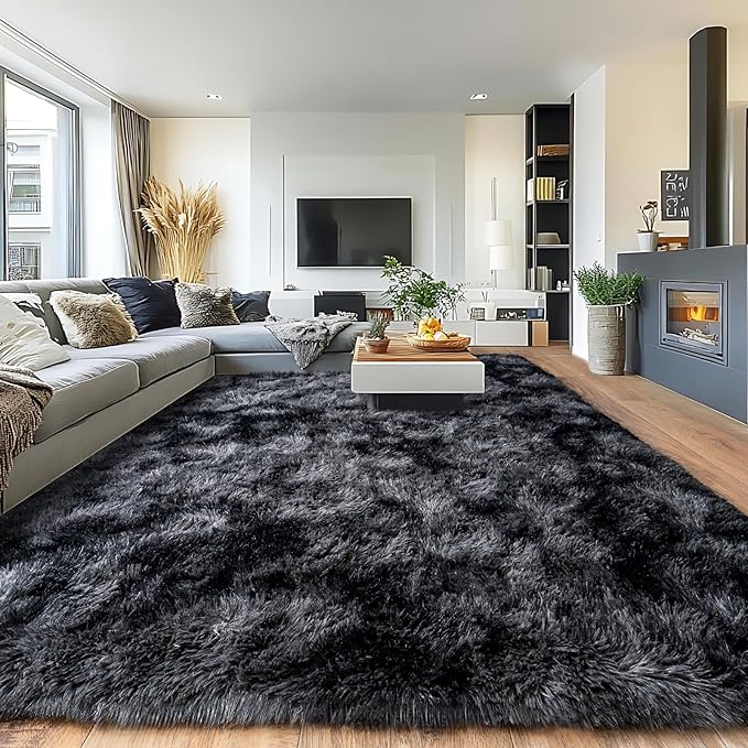 8x10 Rug for Living Room, Fuzzy Plush Large Area Rug