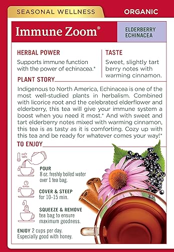 Miniatura 3 de Traditional Medicinals, Organic Immune Zoom Echinacea Saúco Té de saúco Inmune, 16 unidades (paquete de 2)