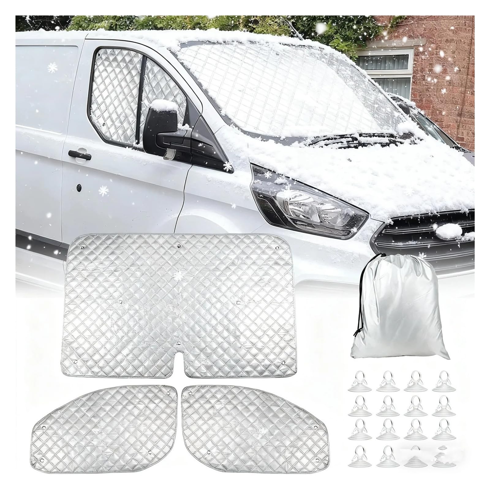 Wewnętrzne zasłony termiczne na okno zestaw do tranzytu Custom MK8 2012-2022 RV Sunshade Foldable Windscreen Cover 100% zaciemnienie