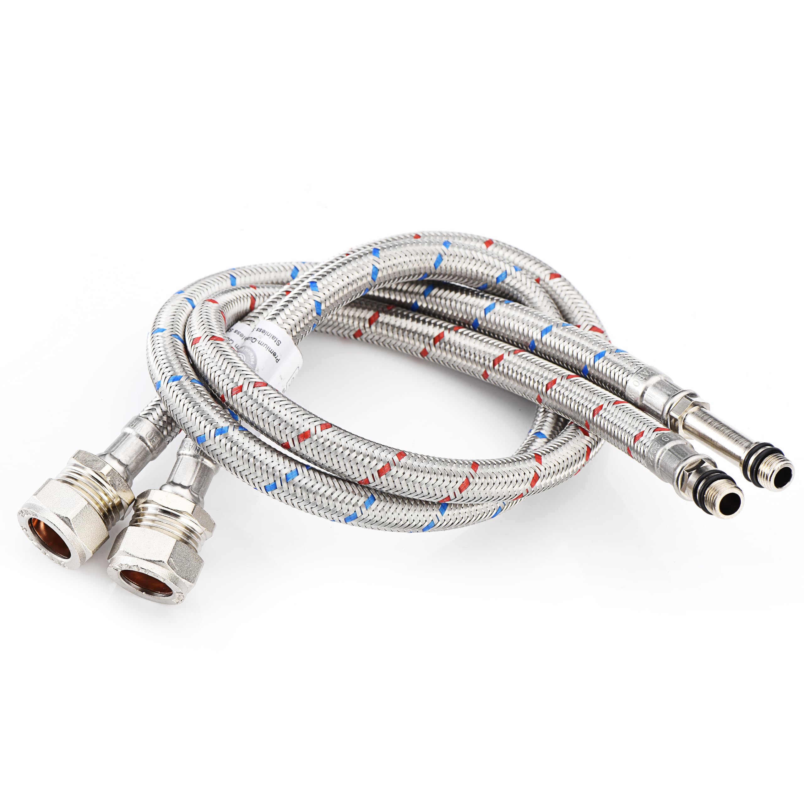 Home Range 600mm WRAS Approved 2X M10 (10mm) x 15mm Compression, Silver