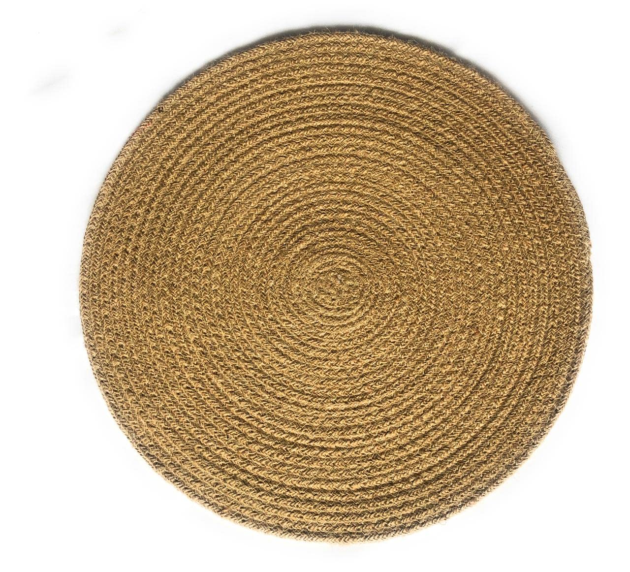 Buy Braided Jute Placemat Round, Best for BedSide Table/Center Table