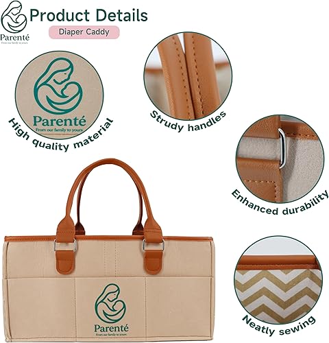 Miniatura 2 de Organizador de pañales organizador portátil de bebé para cosas de bebé, artículos esenciales para recién nacidos, organizador con asa, regalos